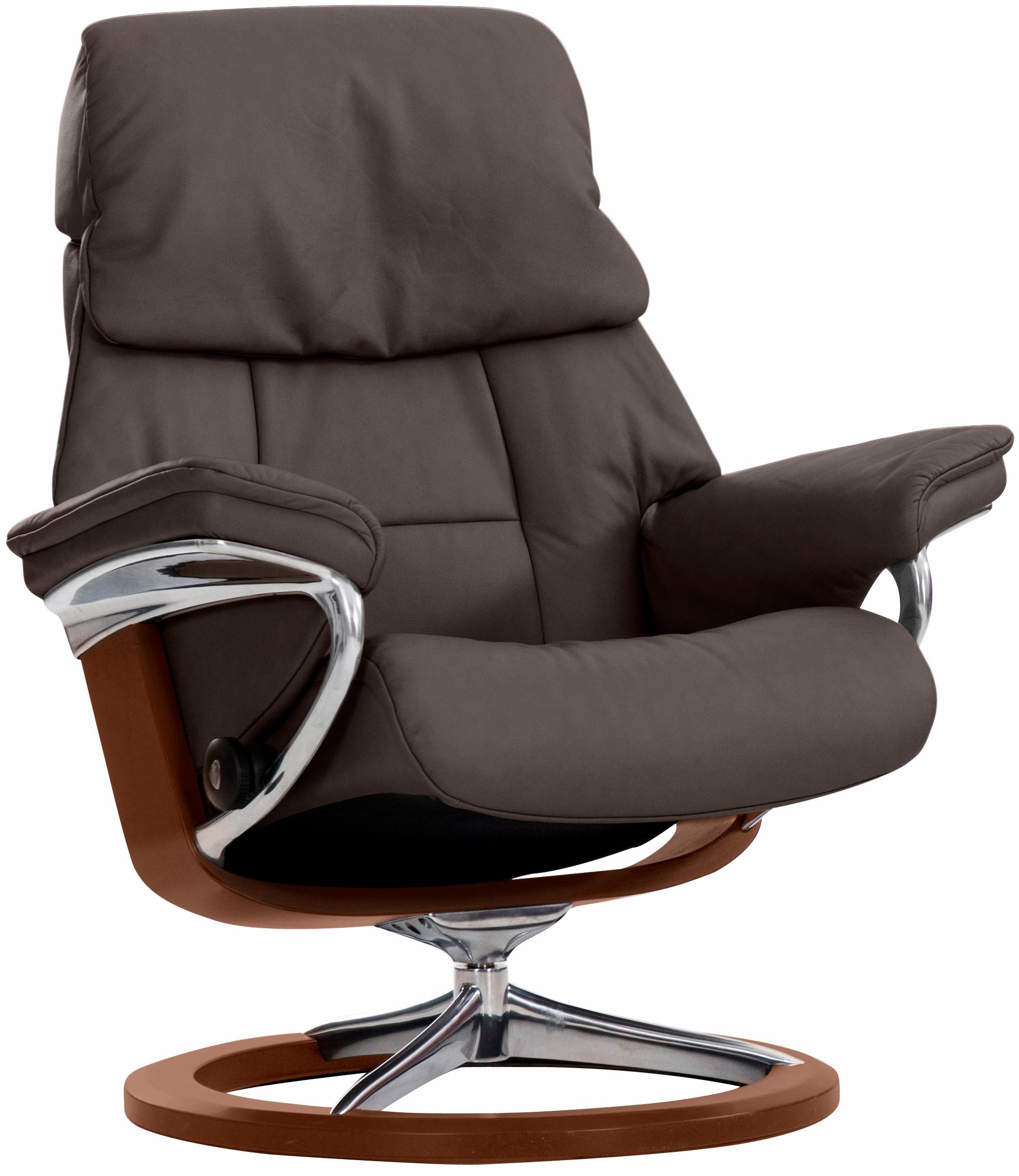 Stressless Relaxsessel "Ruby" mit Signature Base, Größe S, Gestell Eiche, Wenge, Braun & Schwarz