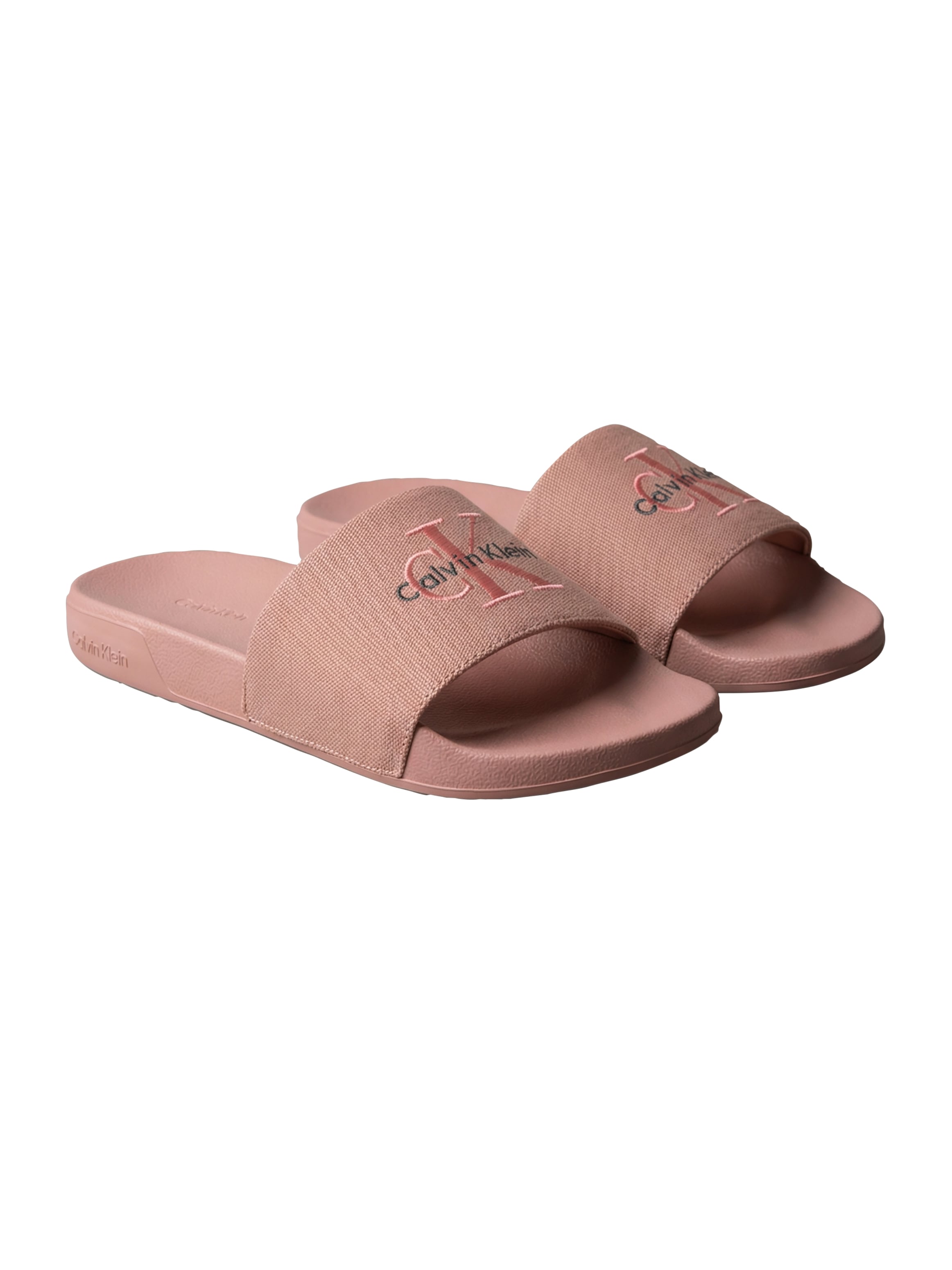 Calvin Klein Badepantolette "ESS SLIDE CV WN" Strandschuh, Flat mit CK-Stickerei