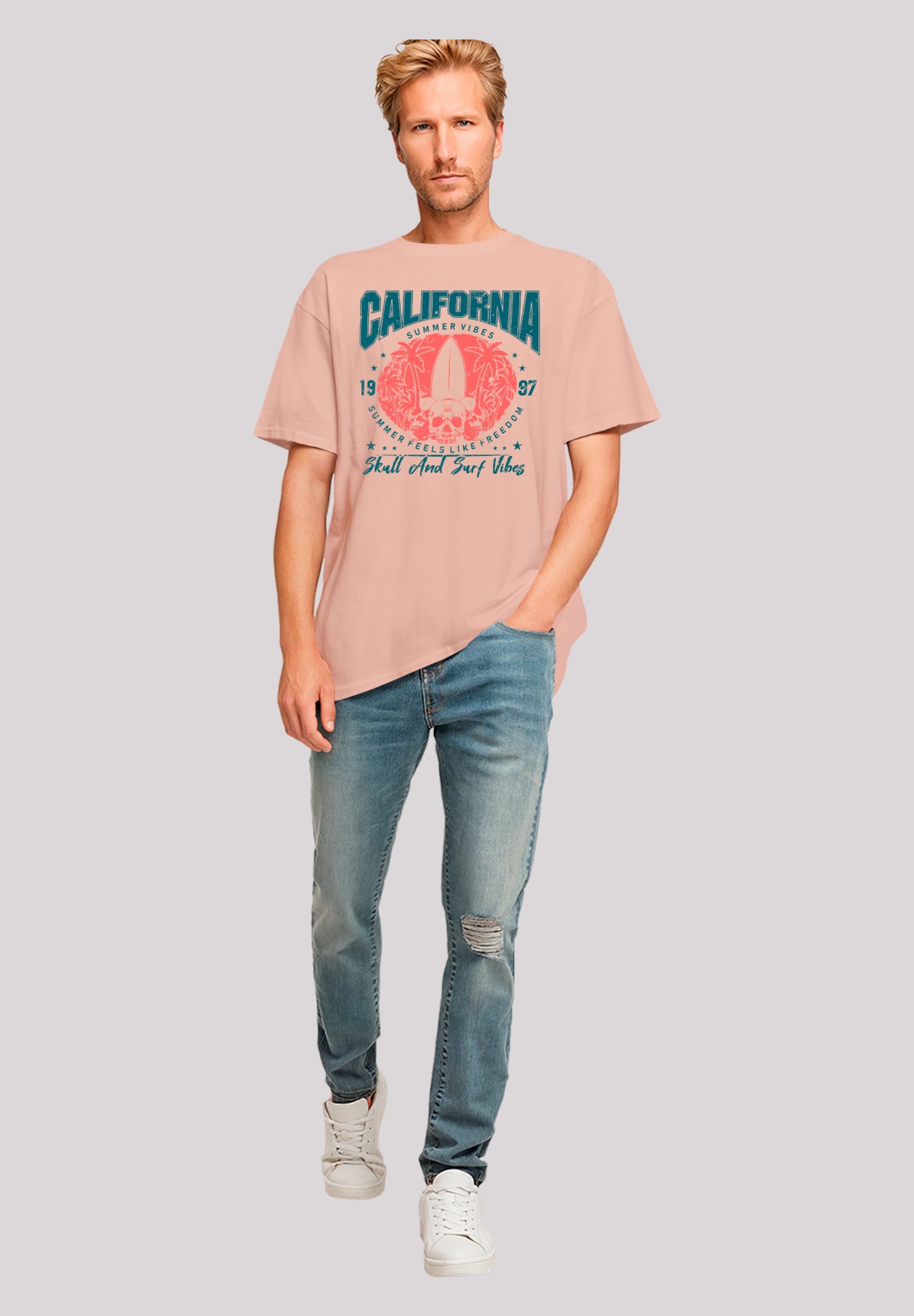 F4NT4STIC T-Shirt »California skull summer vibes« Premium Qualität
