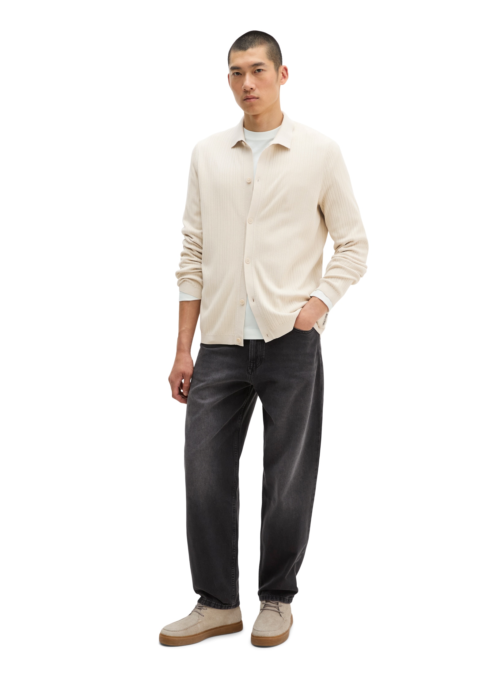 Marc O'Polo Langarmhemd »aus Bio-Baumwolle und TENCEL™ Lyocell«