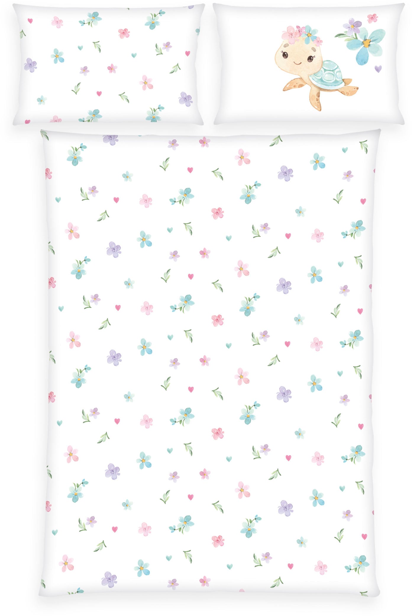 Baby Best Babybettwäsche "Little Turtle" 2 Stk. tlg. mit liebevollem Motiv günstig online kaufen