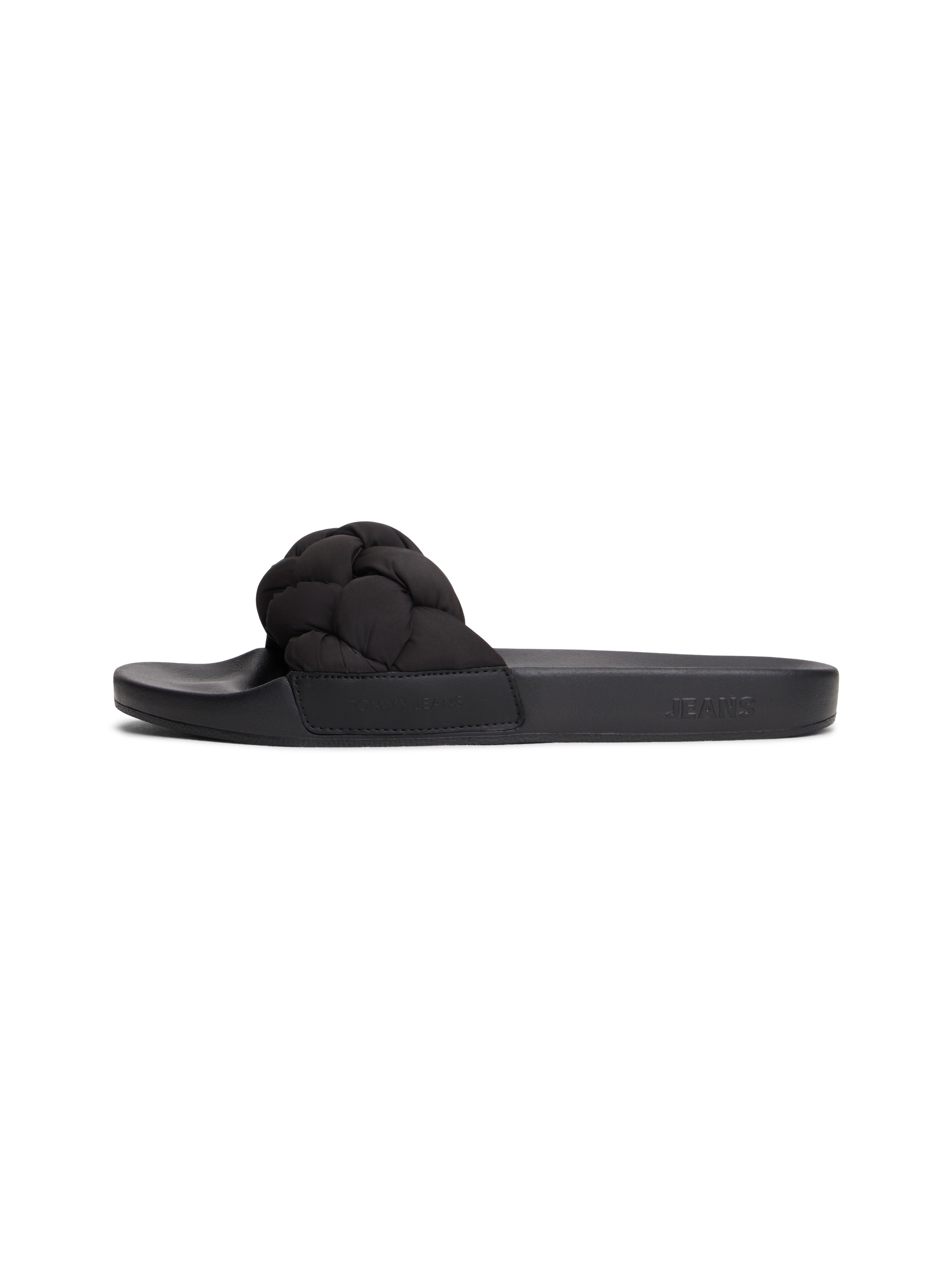 Tommy Jeans Pantolette »TJW BRAIDED SLIDES«  Sandale, Pantolette, Flat mit geflochtener Bandage