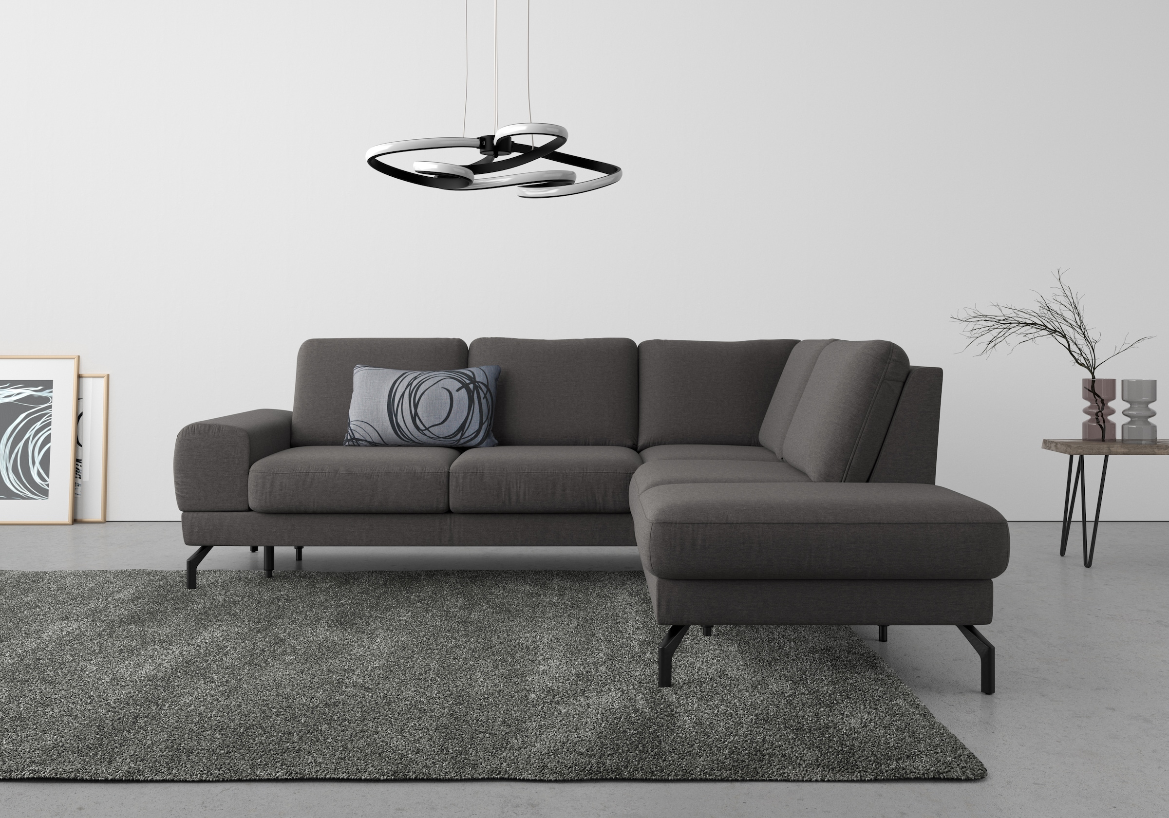 sit&more Ecksofa »Cinturo L-Form« inklusive Sitztiefenverstellung und Federkern, Sitzhöhe 48 cm