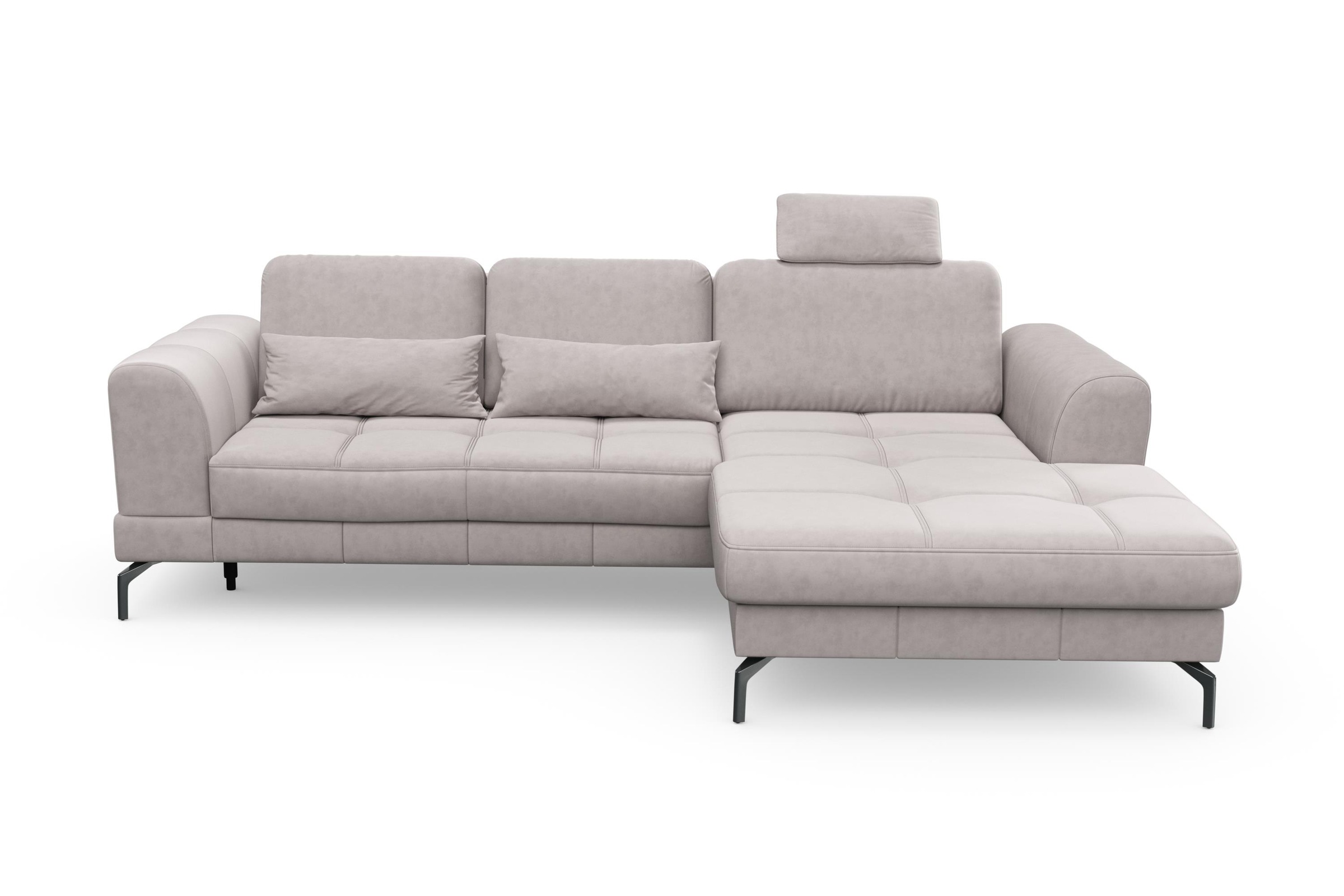 sit&more Ecksofa »Bendigo L-Form«, inklusive Sitztiefenverstellung, Bodenfreiheit 15 cm, 2 Fußfarben