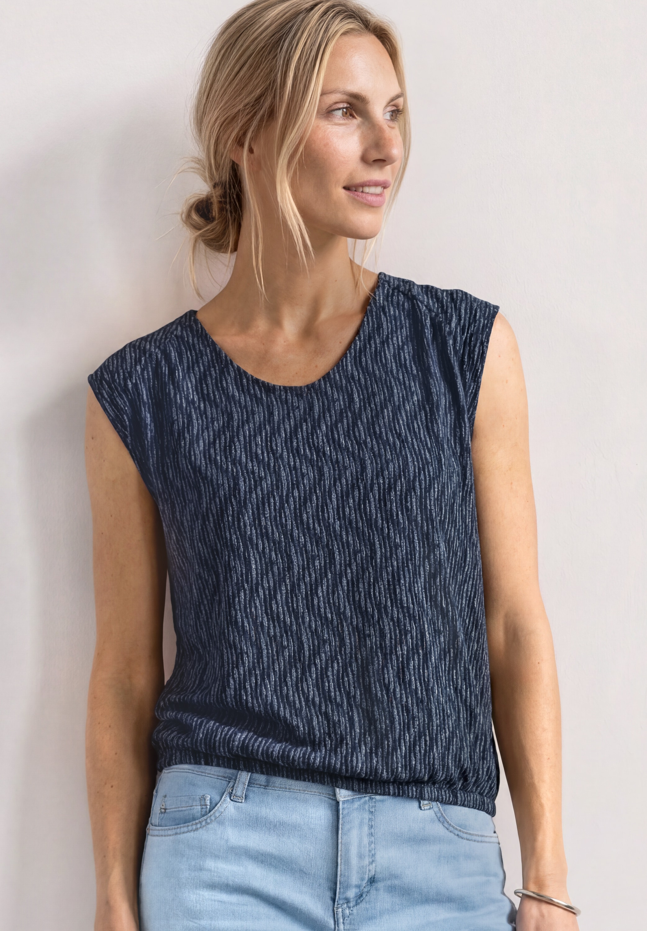 STREET ONE Shirttop mit Elastiksaum