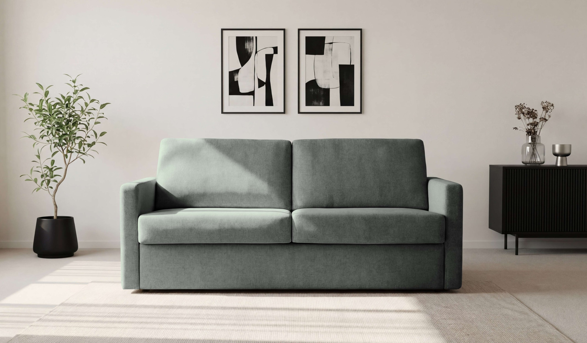 OTTO home Schlafsofa "Goldpoint 162 cm, Dauerschläfer, Liegefläche 120/200cm" 2-Sitzer mit Dauerschläfer-Funktion, Bonell-Federkernmatratze