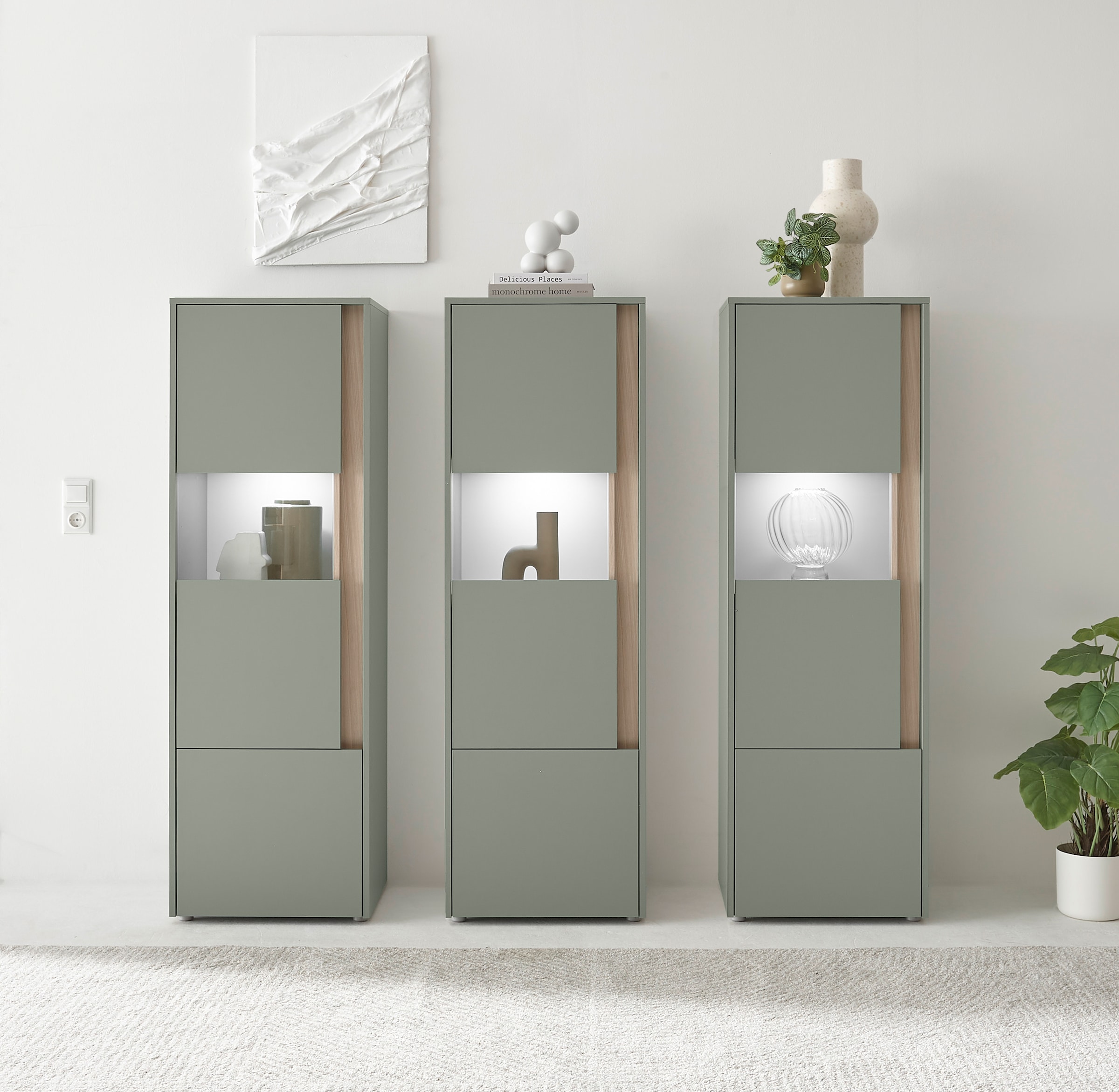 Home affaire Wohnwand "City/Giron, moderne Anbauwand, Komplettset in vielen Farben verfügbar" Set, 3 Stk. tlg.