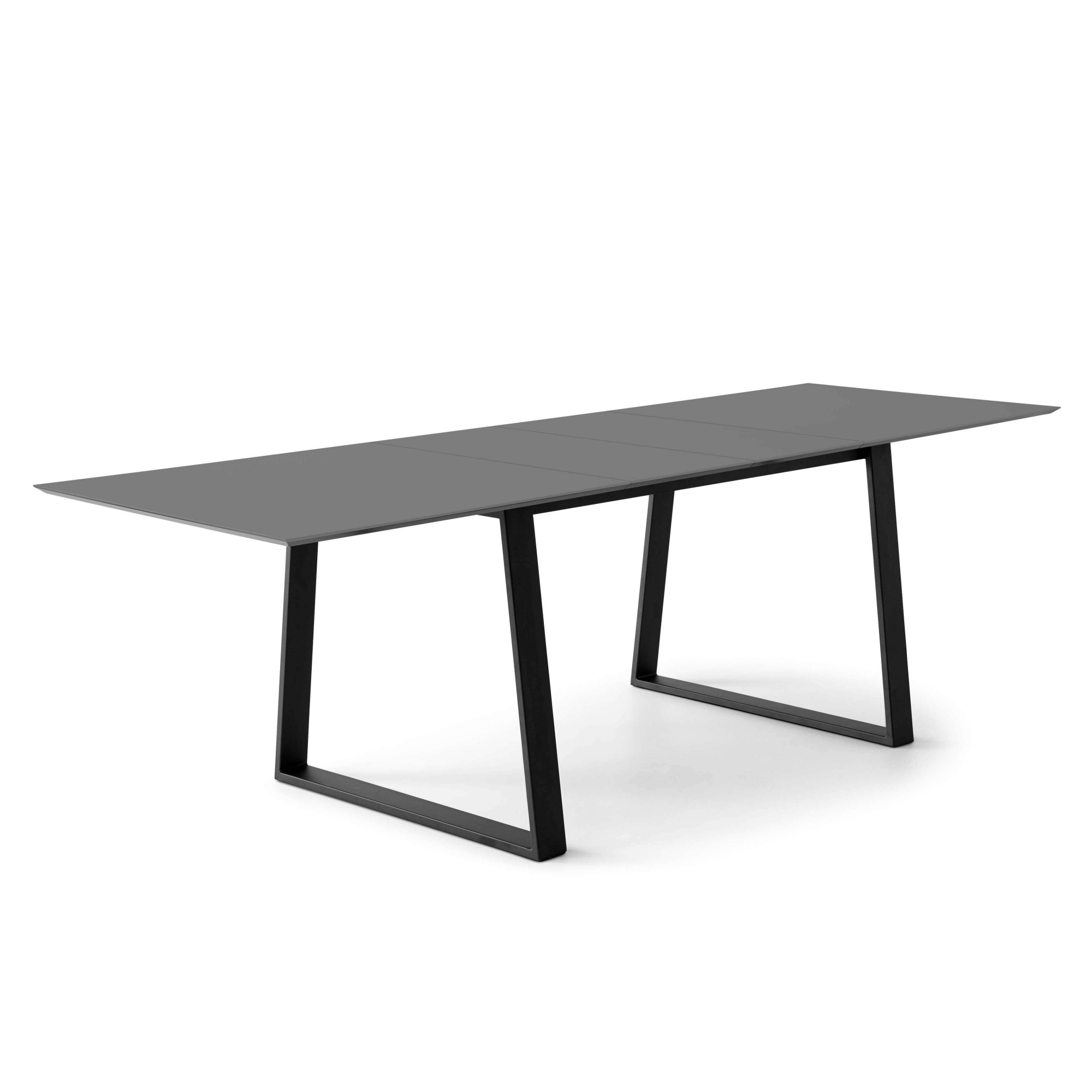 Hammel Furniture Esstisch »Meza Designtisch mit Auszugsfunktion und 2 Einlegeplatten«, bootsförmige Tischplatte MDF,Trapez gestell, in zwei Breiten
