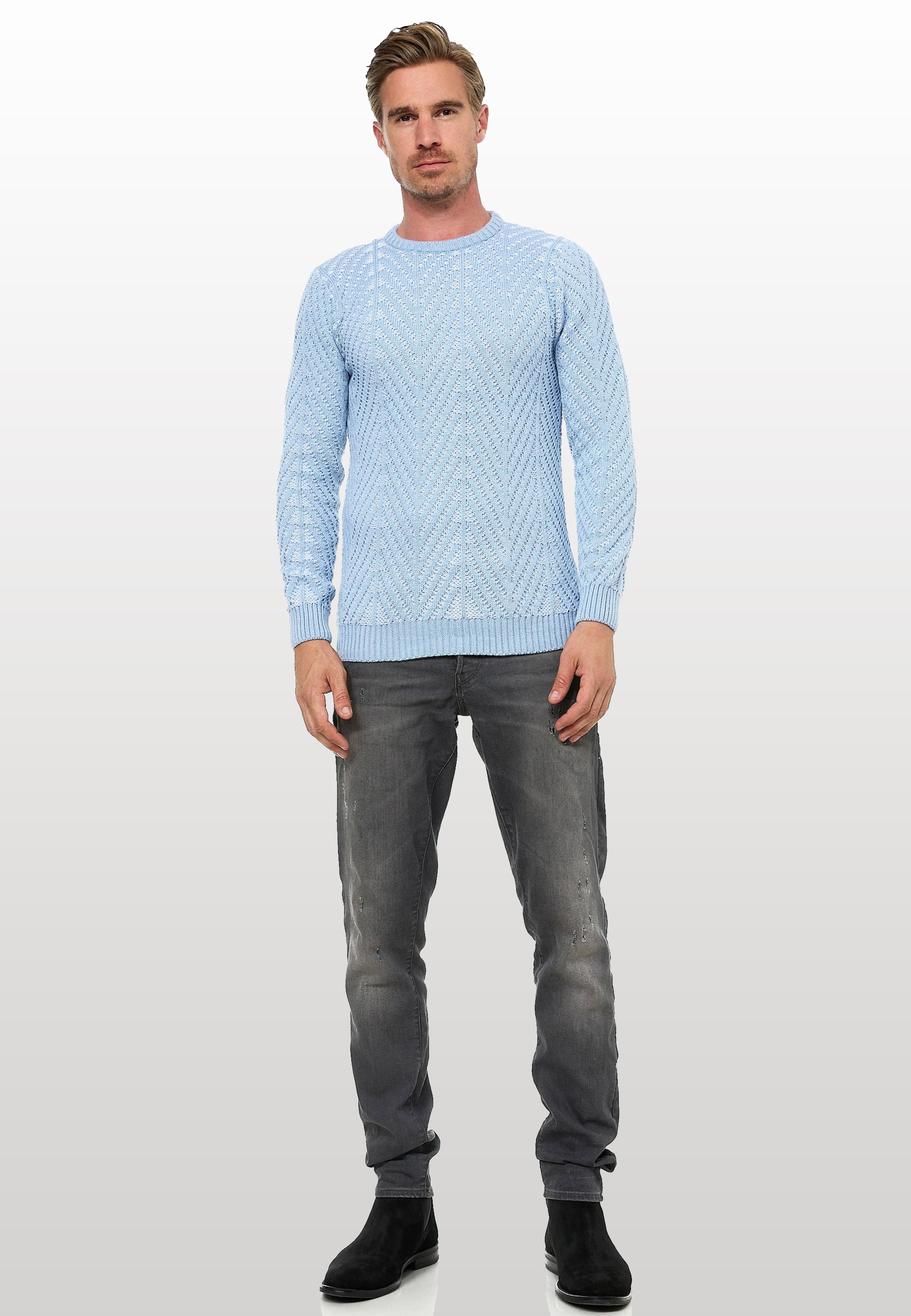 Rusty Neal Strickpullover, mit angesagtem Design