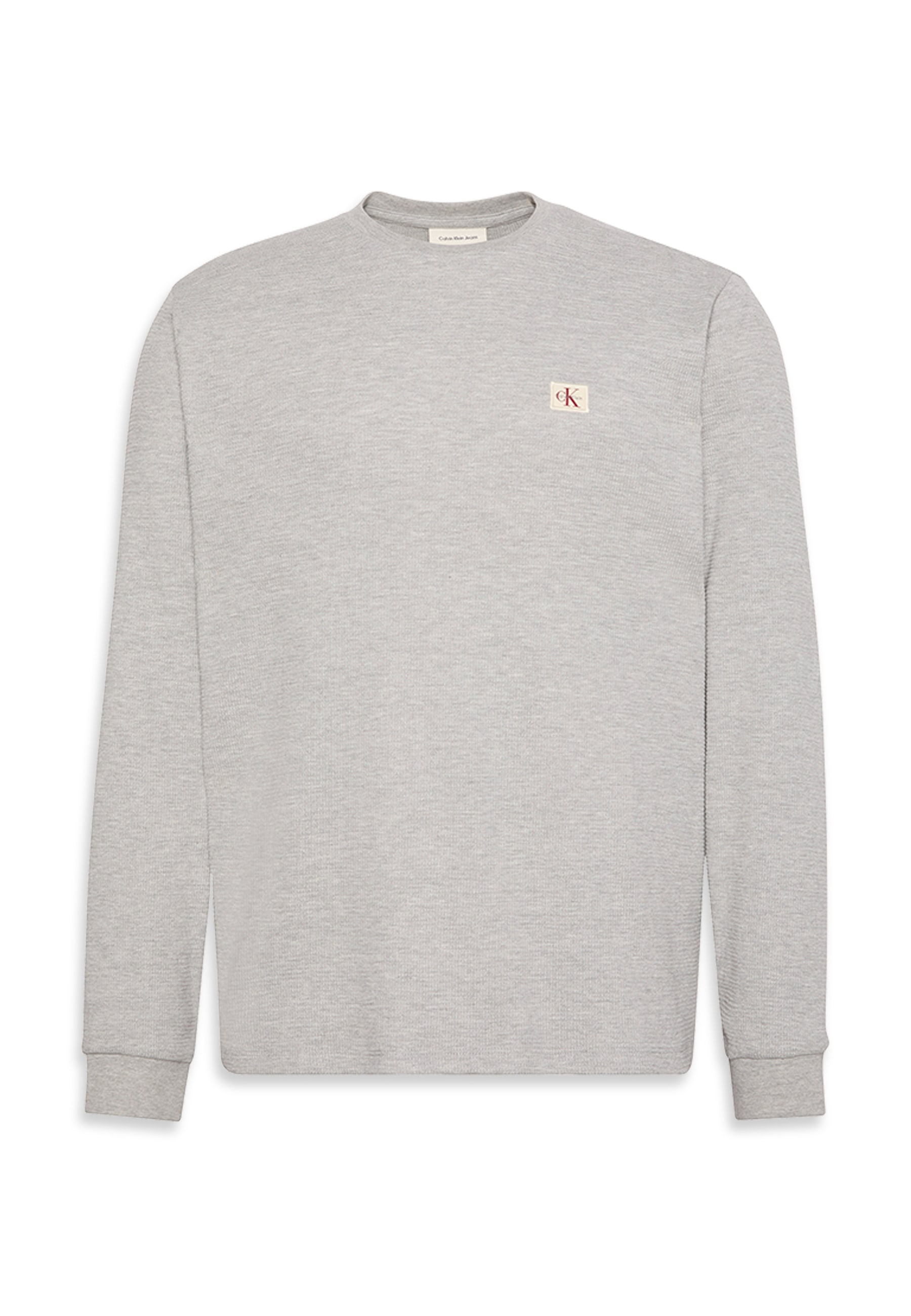 Calvin Klein Jeans Langarmshirt »LS WAFFLE BADGE CREWNK TEE«, Mit Rundhalsausschnitt