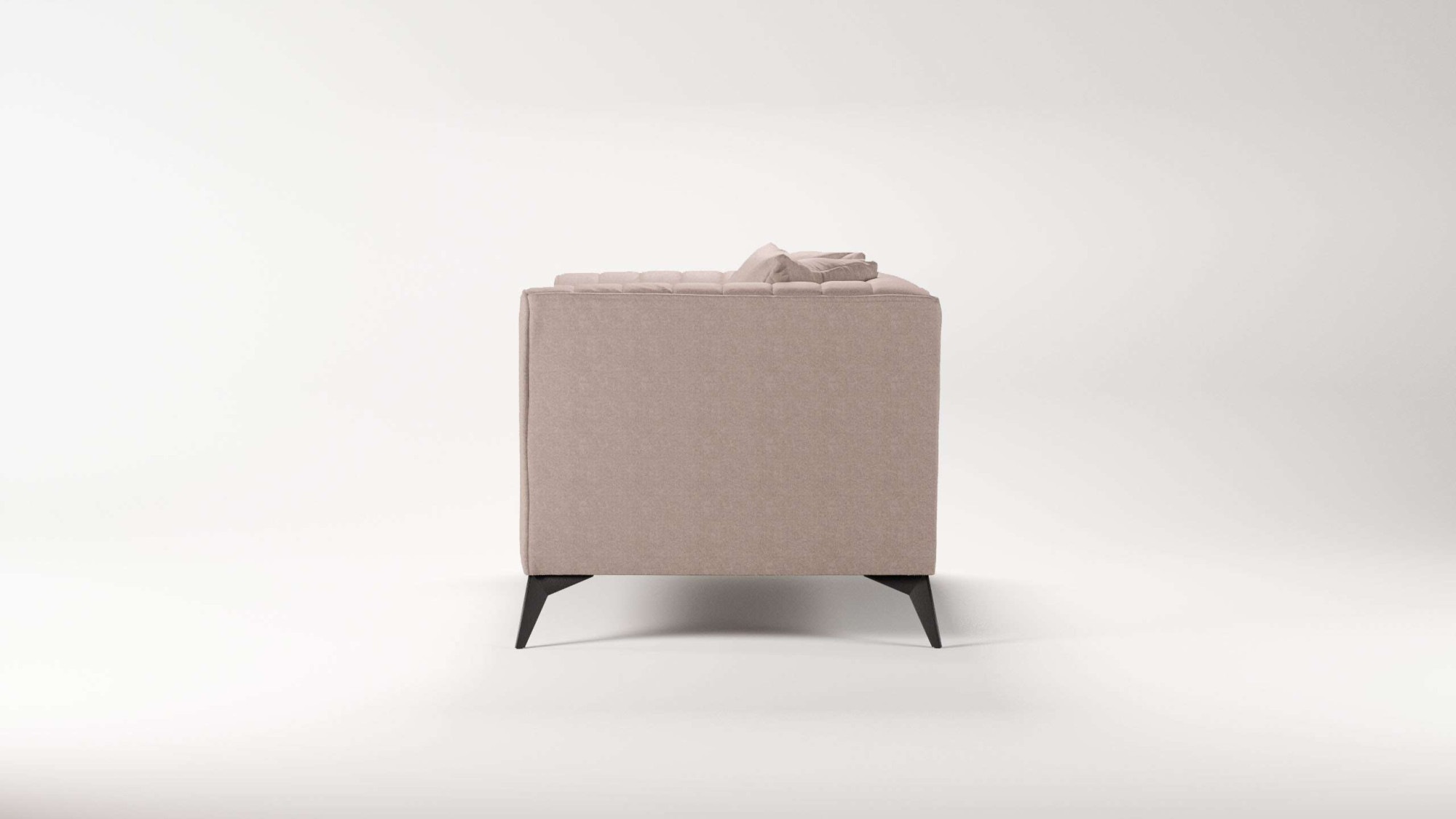 Places of Style Loveseat »MATTHEW Loungesessel, Maße B/T/H: 130/86/74 cm«, incl. Zierkissen, feine Steppung im Rücken, belastbar bis 200kg
