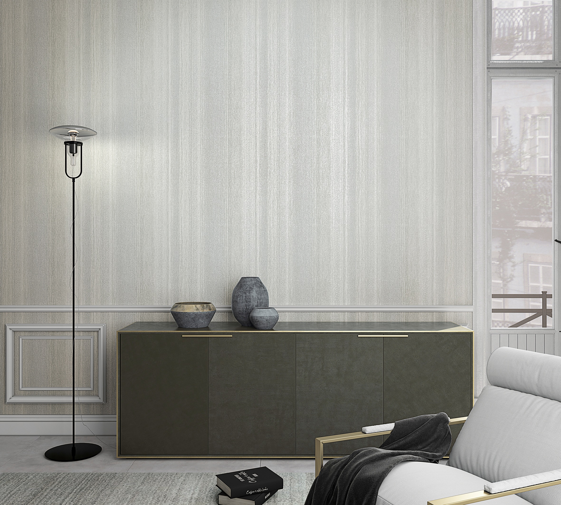 Marburg Vliestapete gestreift moderne Tapete für Wohnzimmer Schlafzimmer Küche