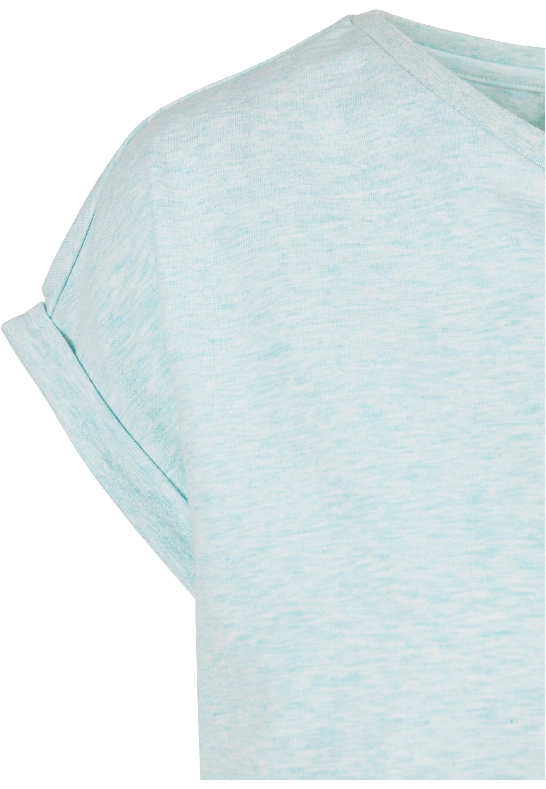 URBAN CLASSICS Kurzarmshirt »Urban Classics Damen Ladies Color Melange Extended Shoulder Tee«, (1 tlg.)