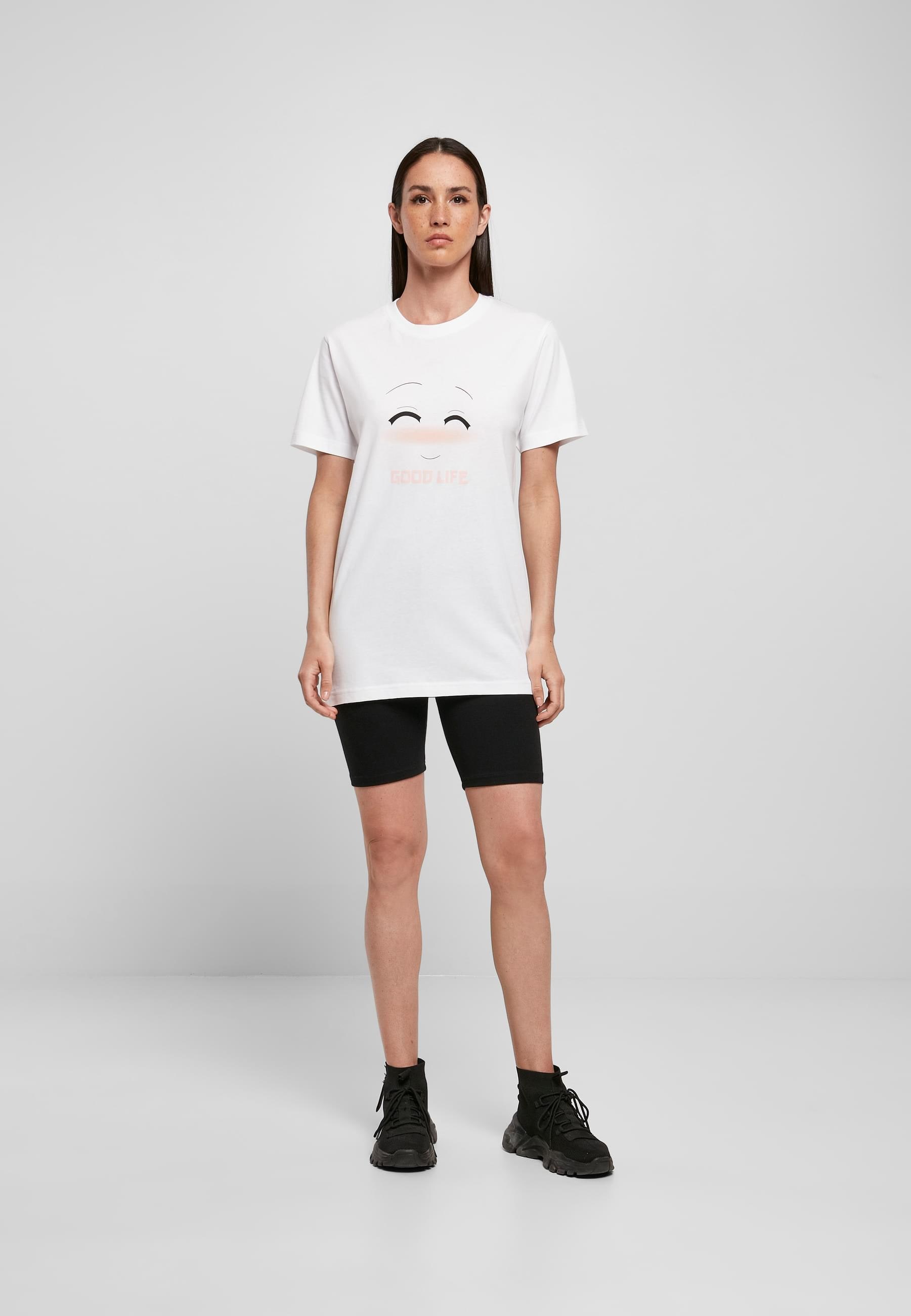 MisterTee Kurzarmshirt »MisterTee Damen Ladies Good Life Tee«, (1 tlg.)