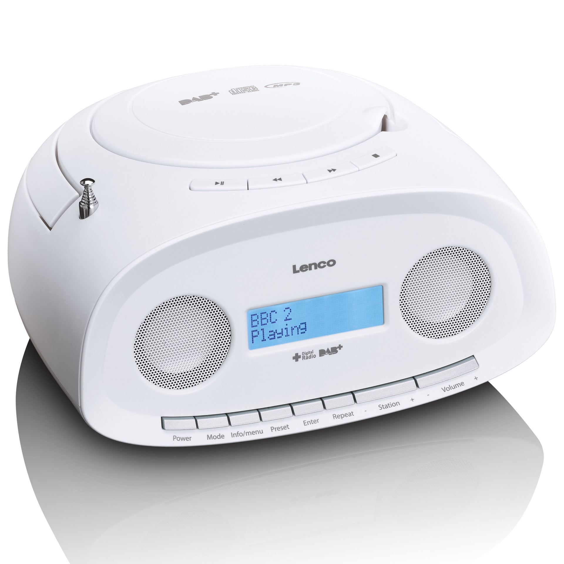Radio »Lenco SCD-69WH DAB Radio Boombox CD Player, Weiß«