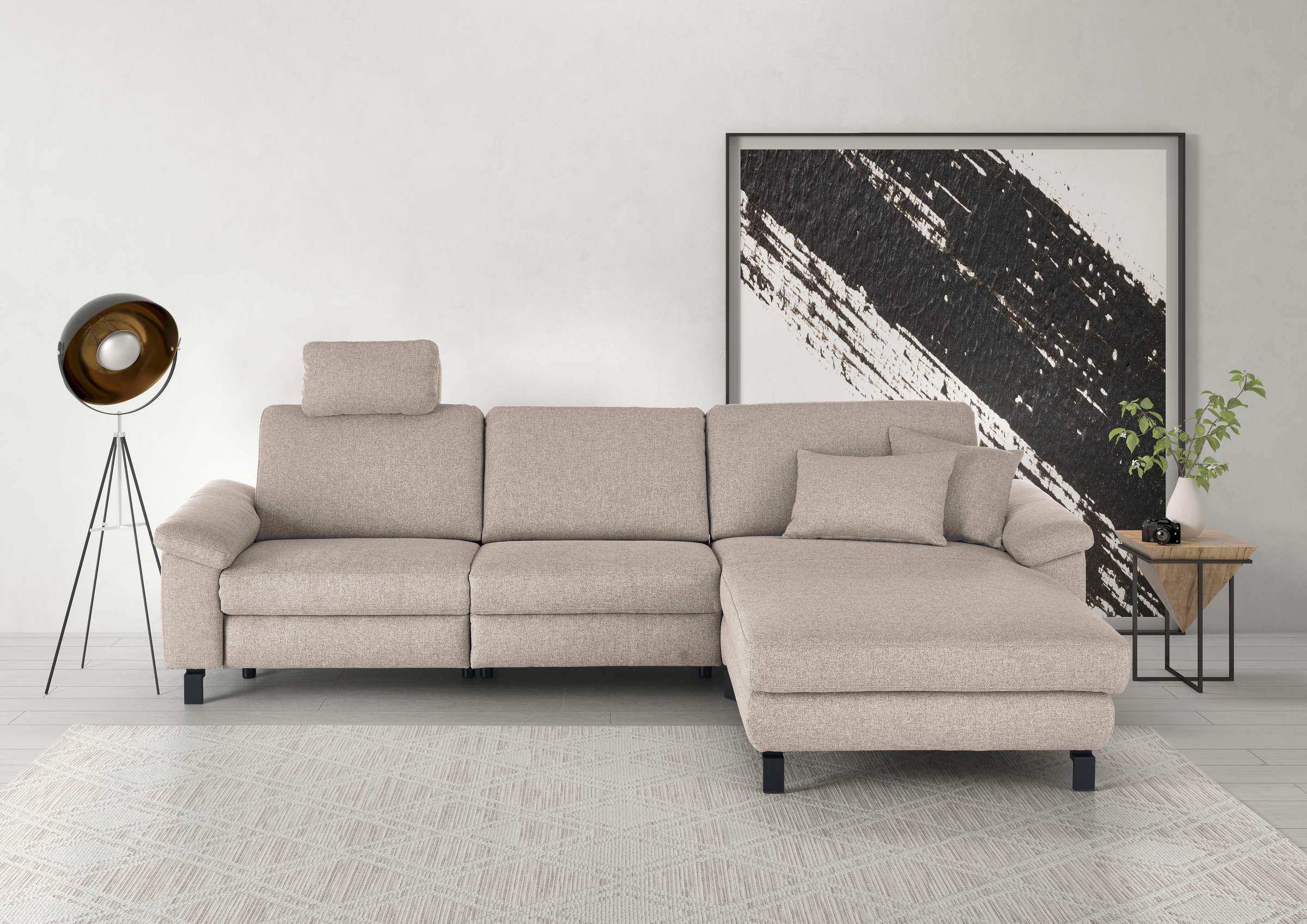 3C Candy Ecksofa "Mainau L-Form", Relaxfunktion im 1,5-Sitzer, motorische S günstig online kaufen