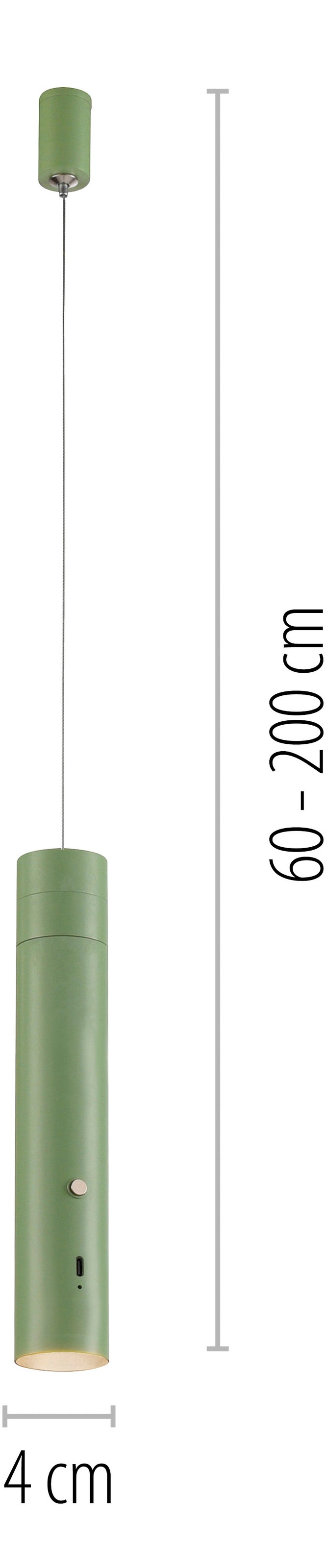 JUST LIGHT Pendelleuchte »ATTACH« LED-Modul 1 Stk. Warmweiß Akkuleuchte