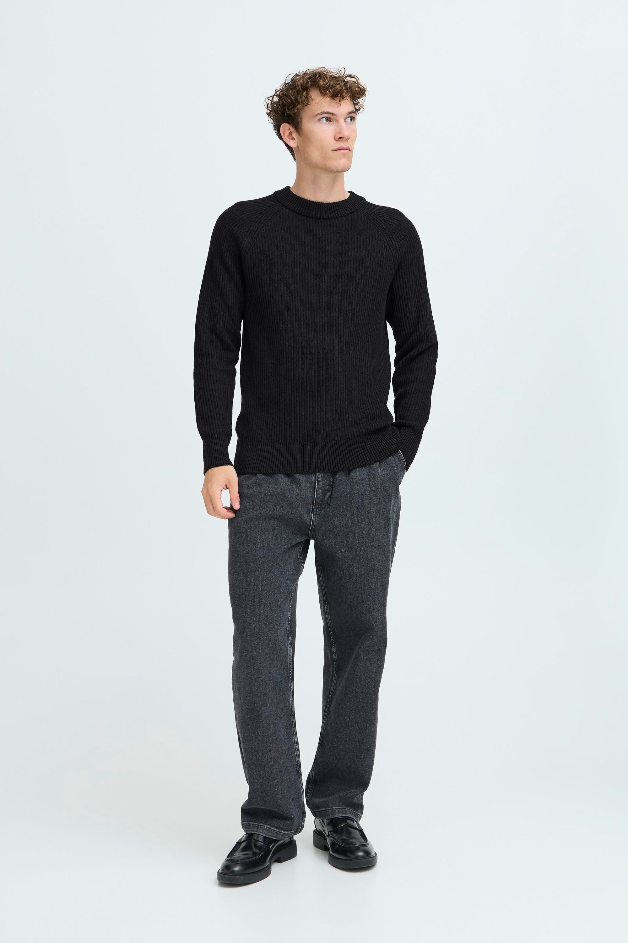 Casual Friday Strickfleece-Pullover »Strickpullover CFKRISTIAN raglan rib crew neck knit«