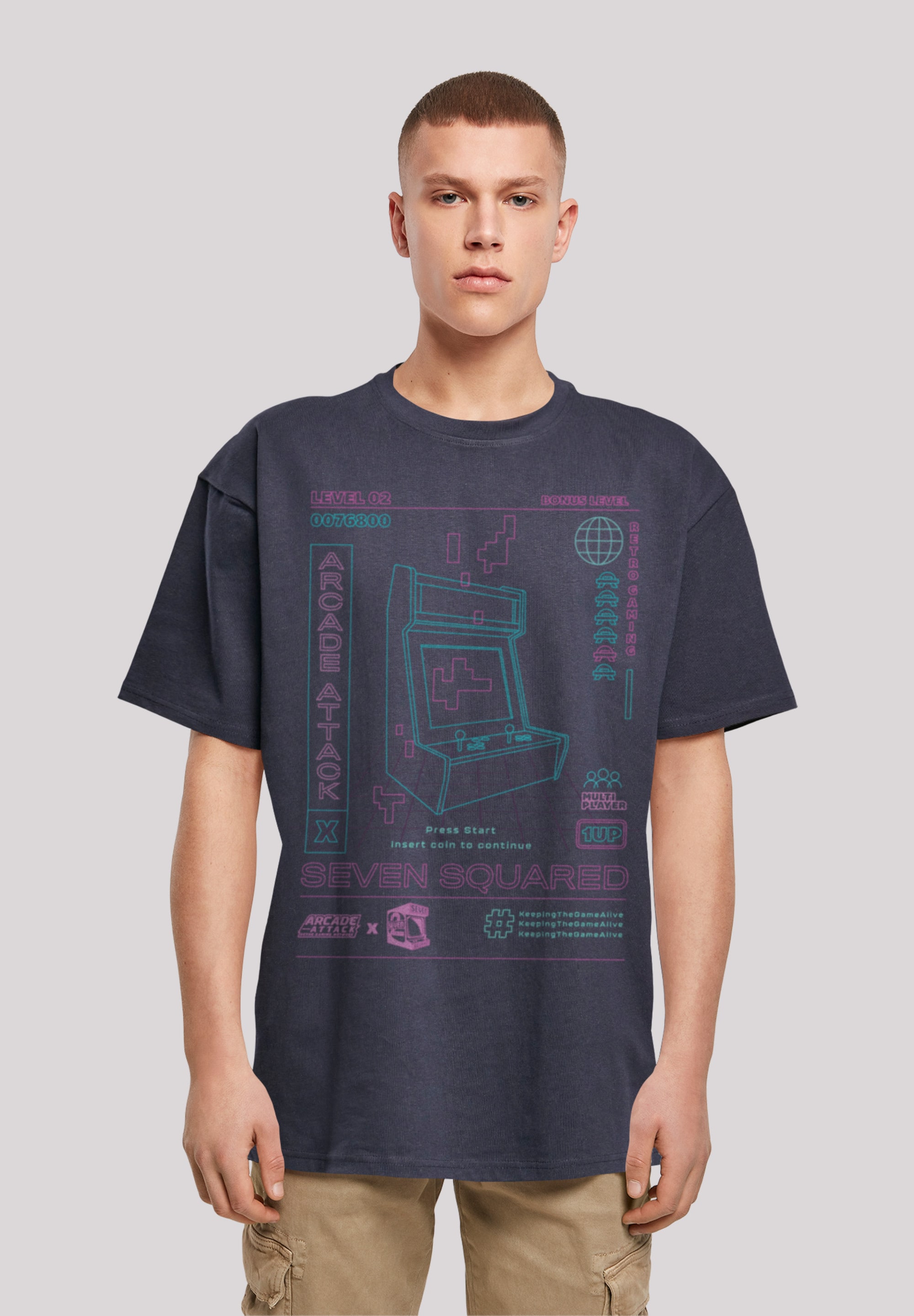 T-Shirt »Arcade attack Retro Gaming SEVENSQUARED«, Print