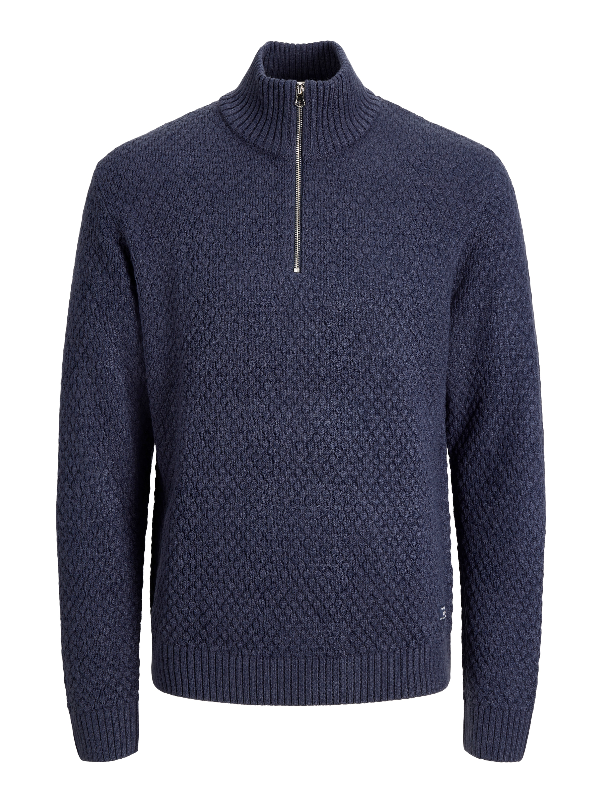 Jack & Jones Troyer »JJBLAKE KNIT HALF ZIP« Materialmix, locker geschnitten