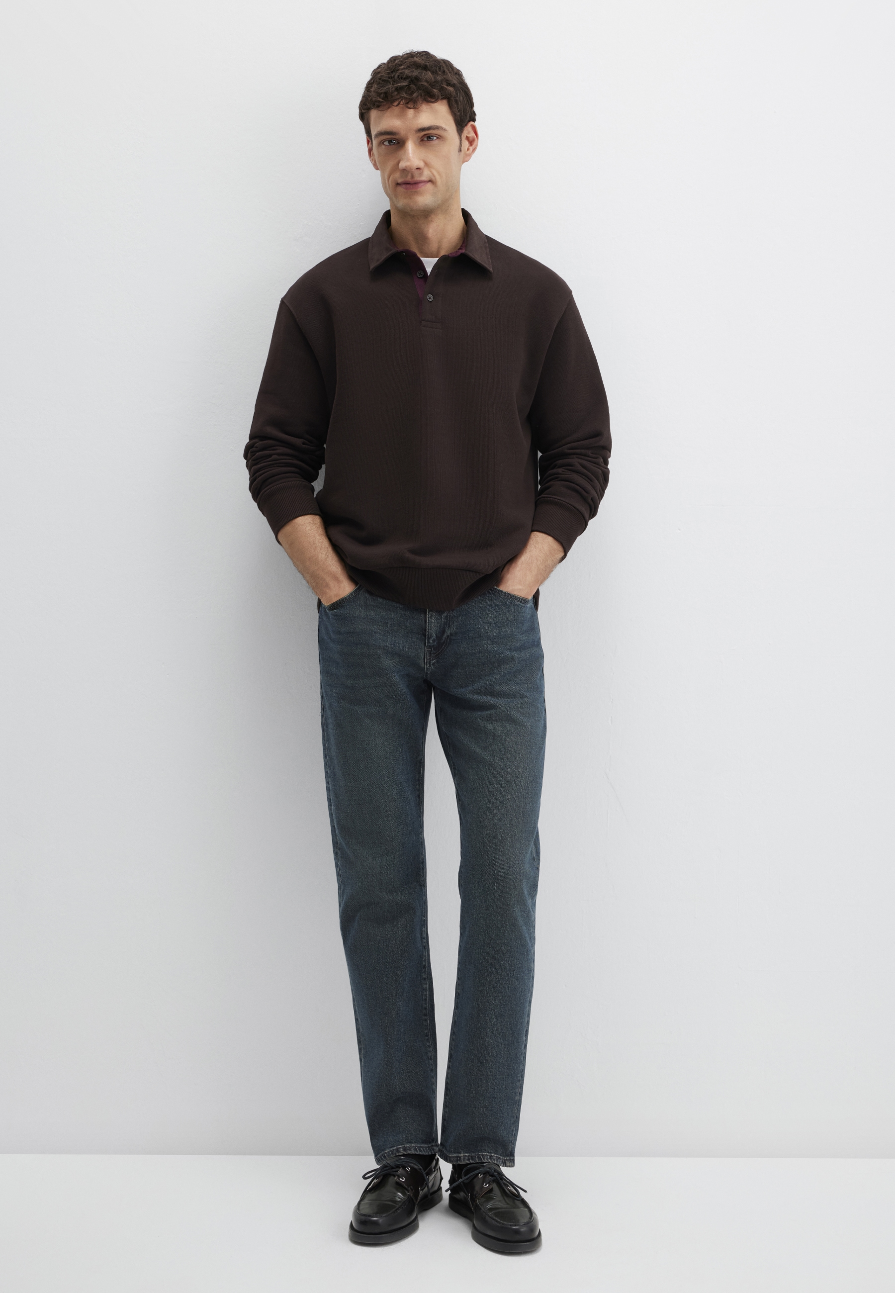 Mavi Polokragenpullover »HALF BUTTONED SWEATSHIRT«