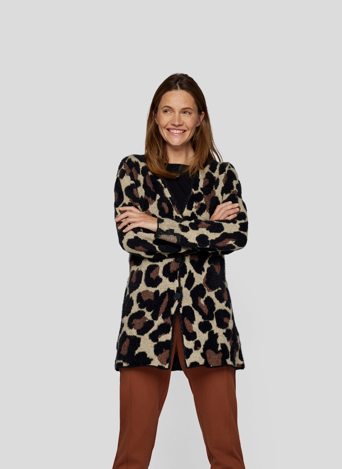 Rabe Strickjacke »Rabe Cardigan im Leopardenmuster«
