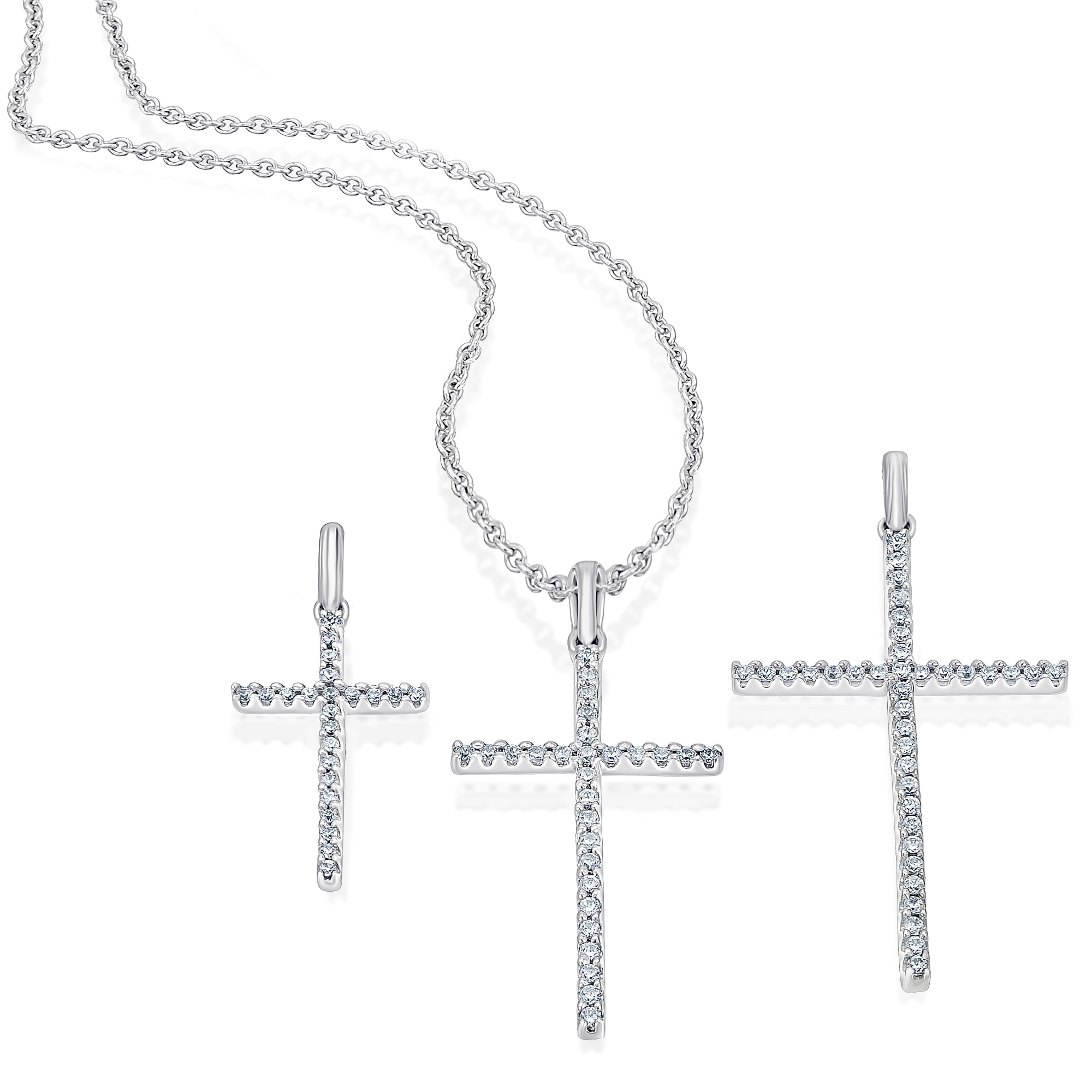 Halskette Set Brillant verstellbarer 585 Diamant »0,15 Anhänger ELEMENT kaufen Kette | mit - BAUR ONE Schmuckset Damen Anhänger ct für mit Weißgold«, aus