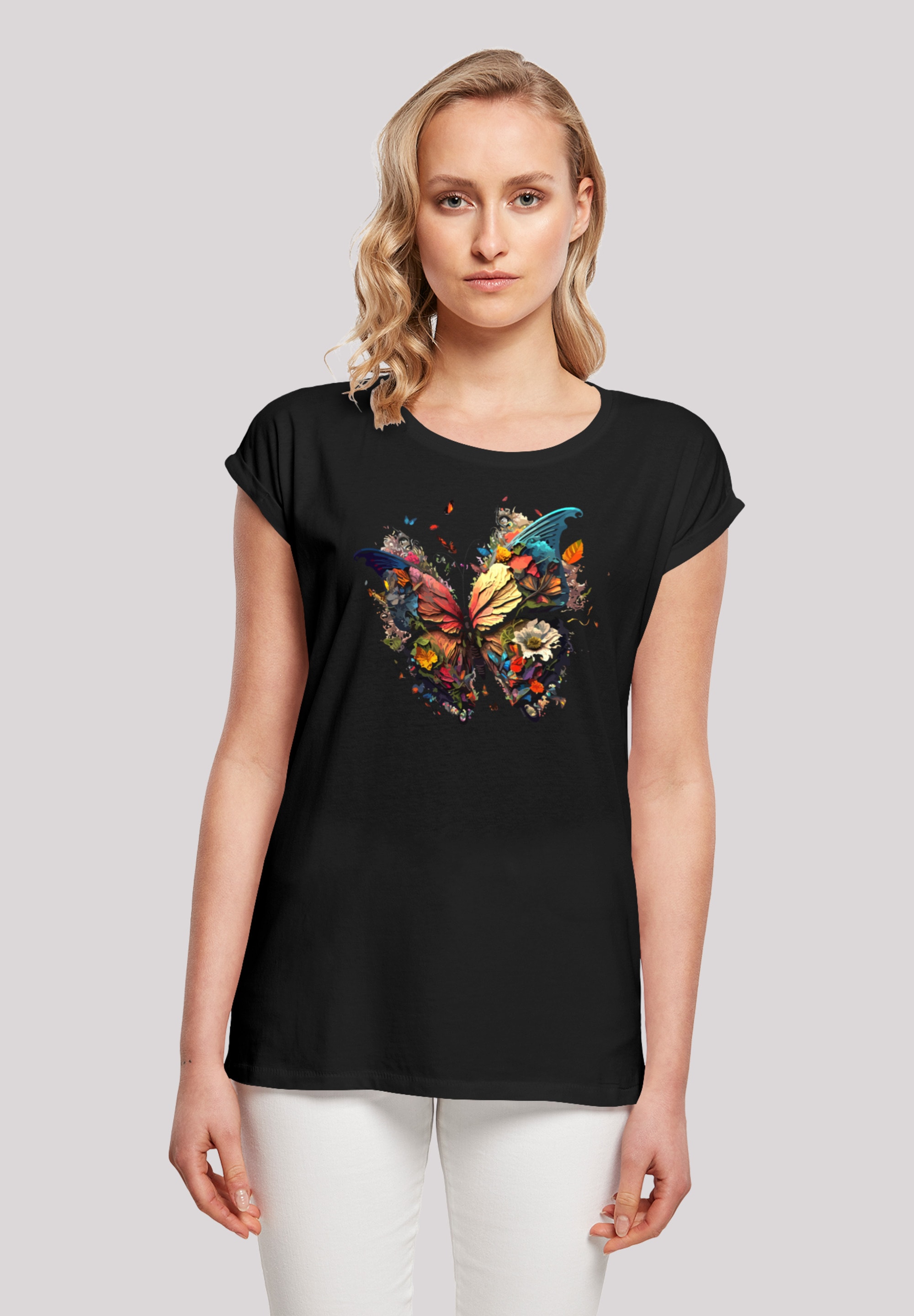 F4NT4STIC T-Shirt "Schmetterling Bunt", Print