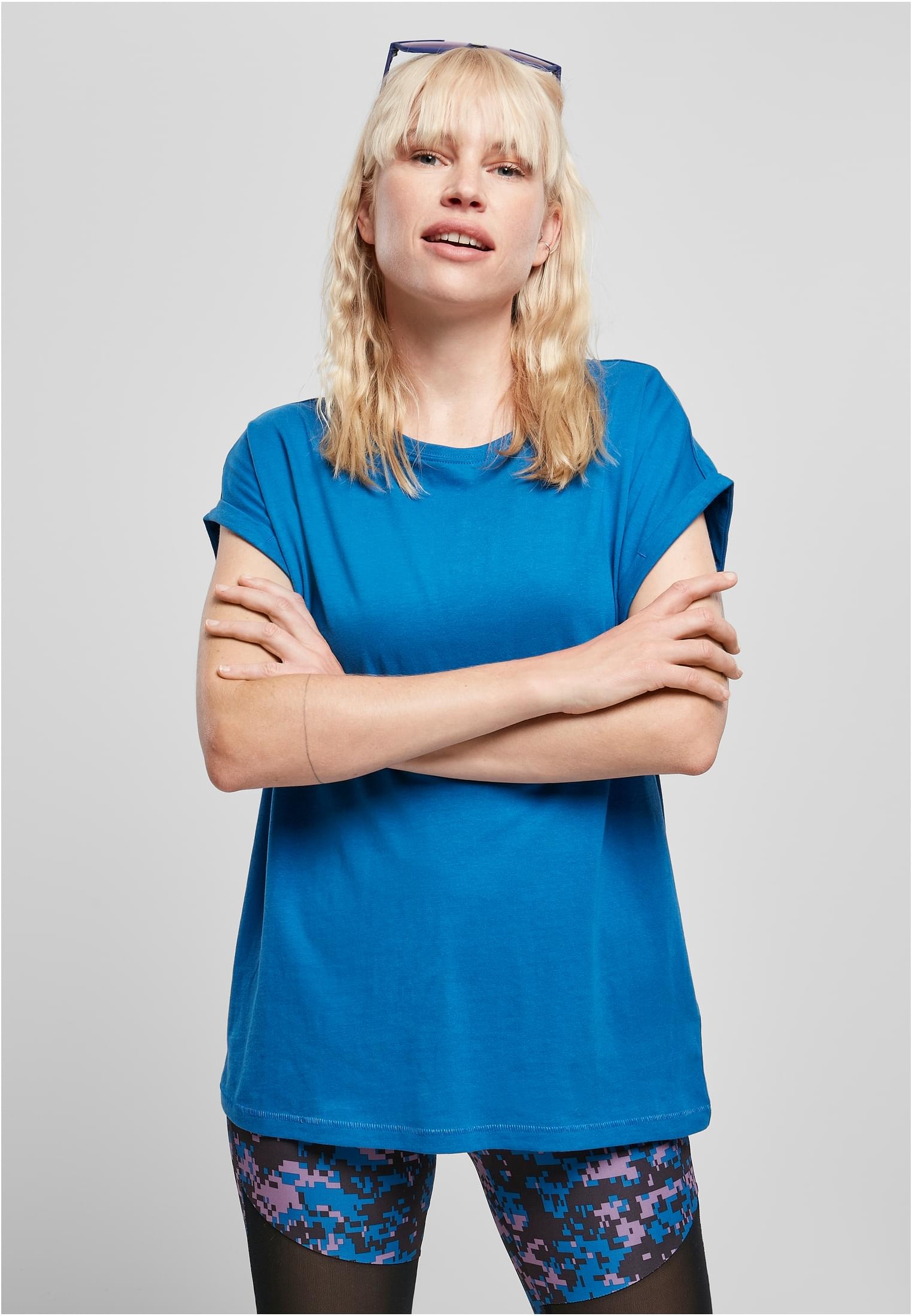 URBAN CLASSICS Kurzarmshirt »Damen Ladies Extended Shoulder Tee«, (1 tlg.)  online bestellen | BAUR