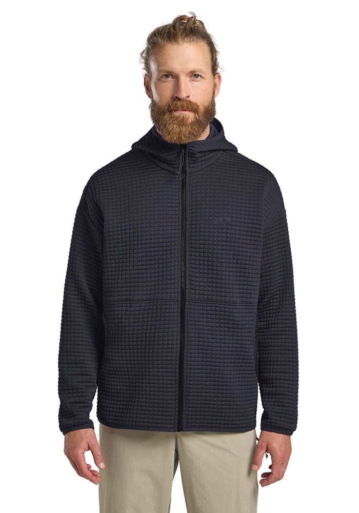 Jack Wolfskin Fleecejacke "MOGARI HOODED FZ M" mit Kapuze