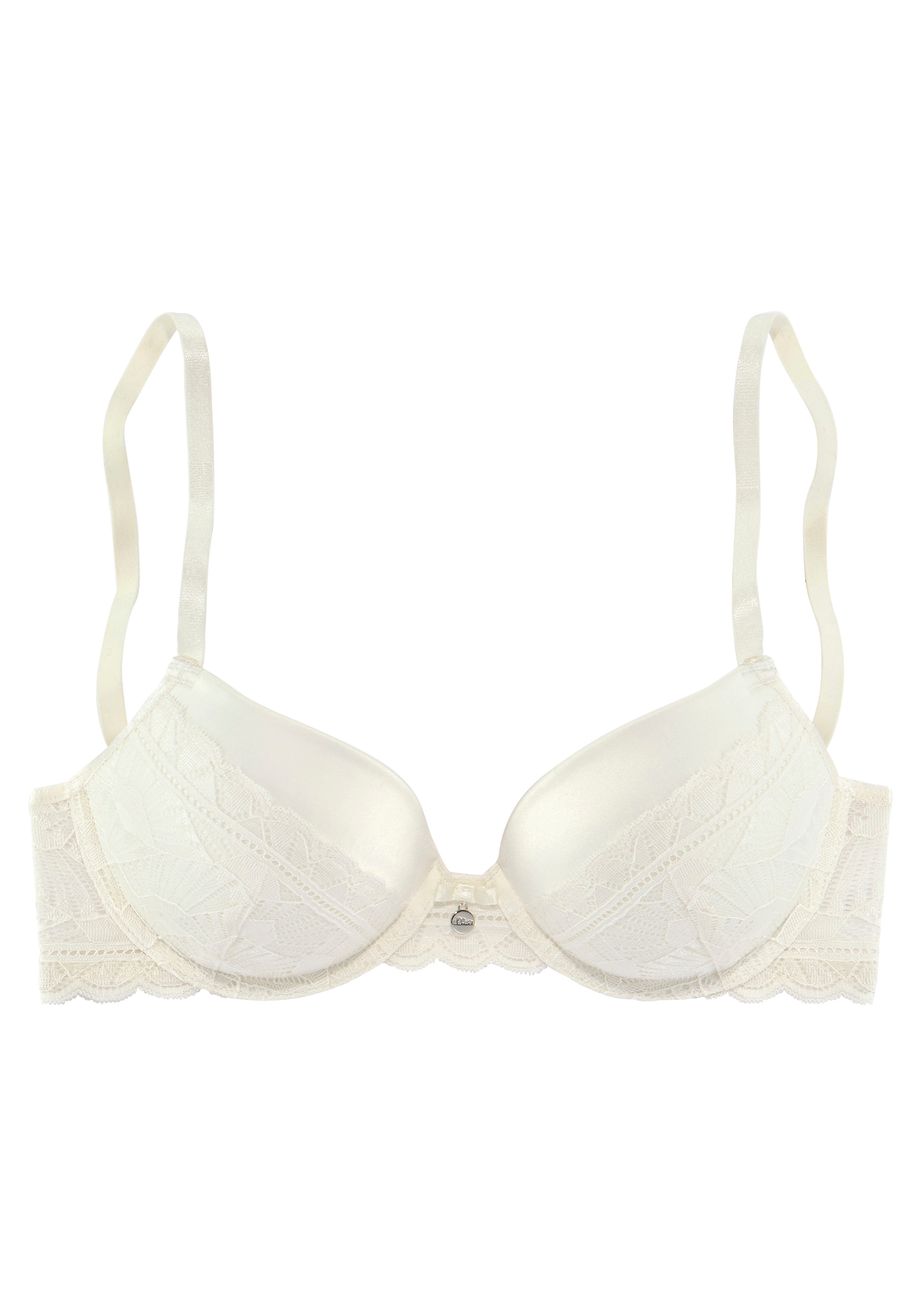 s.Oliver Push-up-BH »Adèle«, mit graphischer Spitze und Metallaccessoire, Dessous