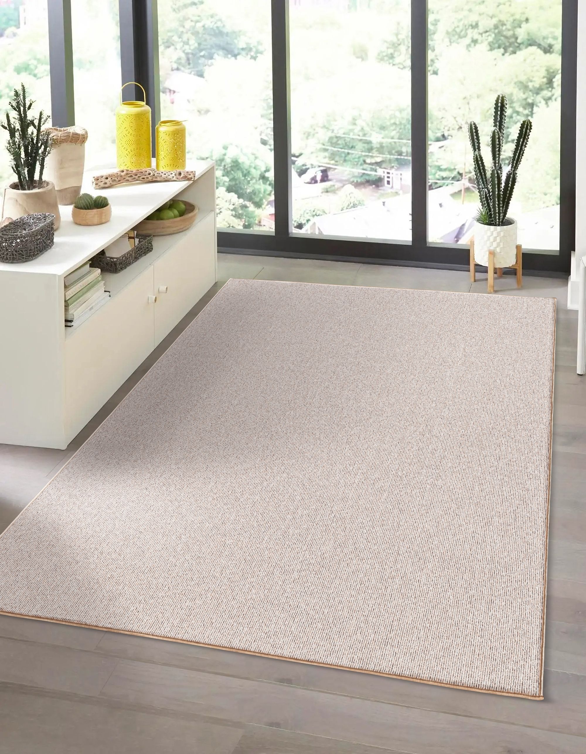 the carpet Teppich »Natal«, rechteckig, 5 mm Höhe, Wohnzimmer Teppich robust Filz-Rücken