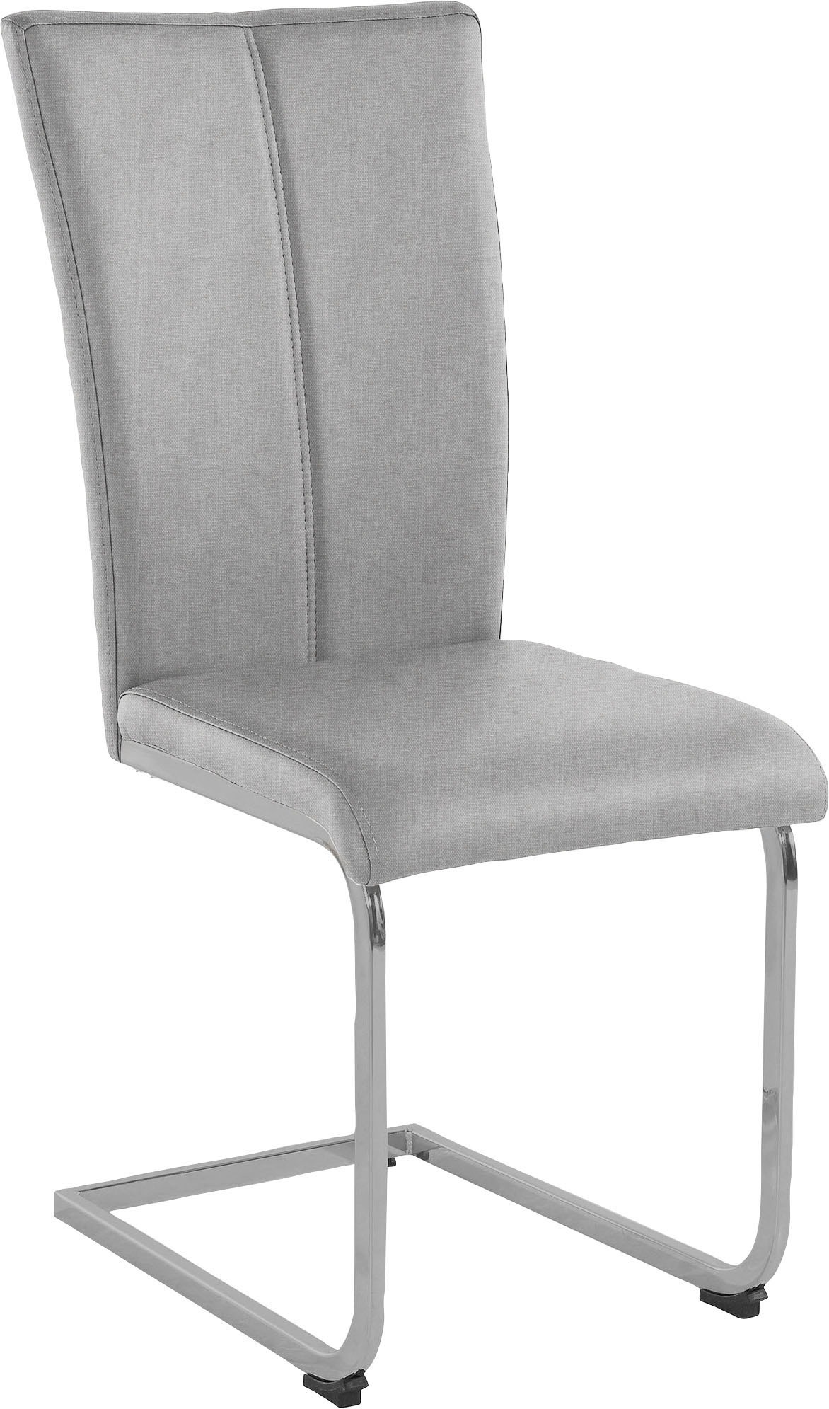 Home affaire Freischwinger »Nils«, (Set), 2 St., Strukturstoff-Feinstruktur, Stuhl belastbar bis 120 Kg, Gestell Metall im Chrom-Look oder Schwarz