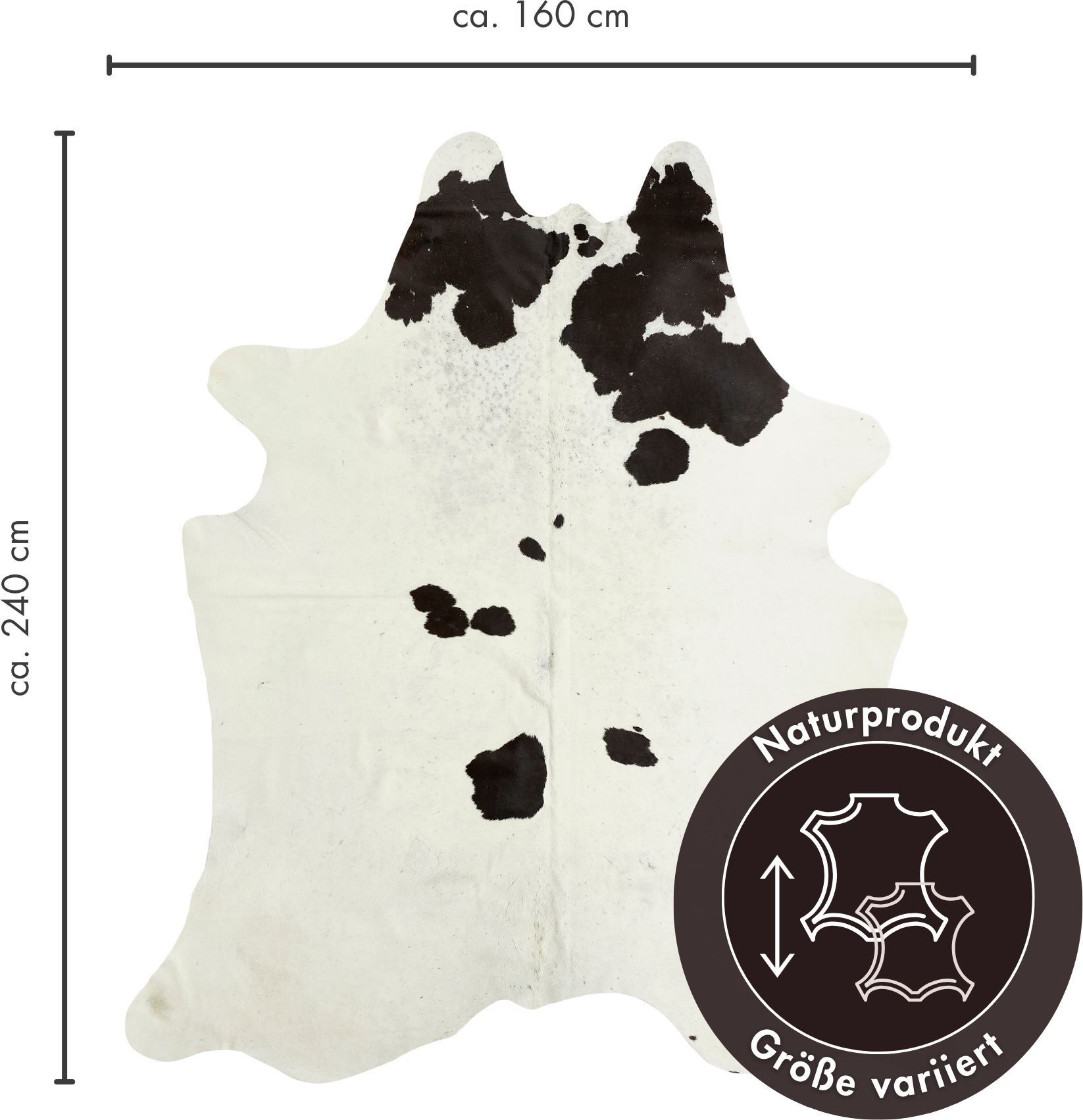 Thumbnail - LUXOR living Fellteppich "Rinderfell" fellförmig 2 mm Höhe