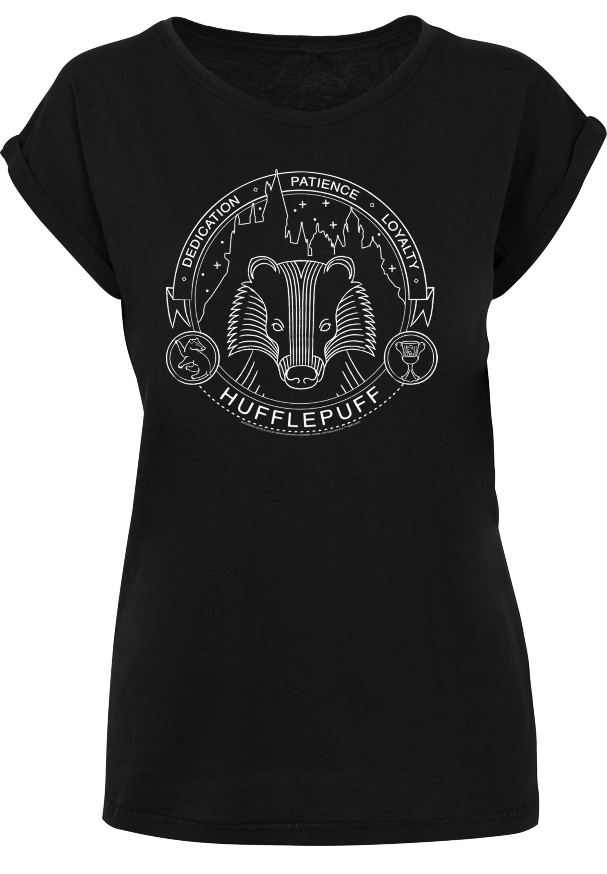 F4NT4STIC T-Shirt »Harry Potter Hufflepuff Seal«, Print
