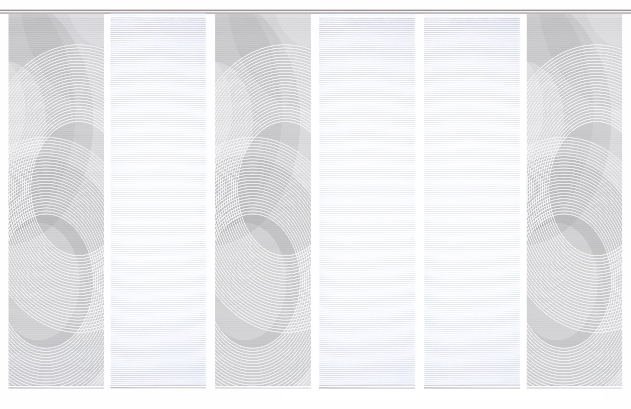 Thumbnail - HOME in green Schiebegardine "AFONSO" Paneelwagen 6 Stk. tlg. SET DIGITALDRUCK,BAMBUSOPTIK RECYCELT