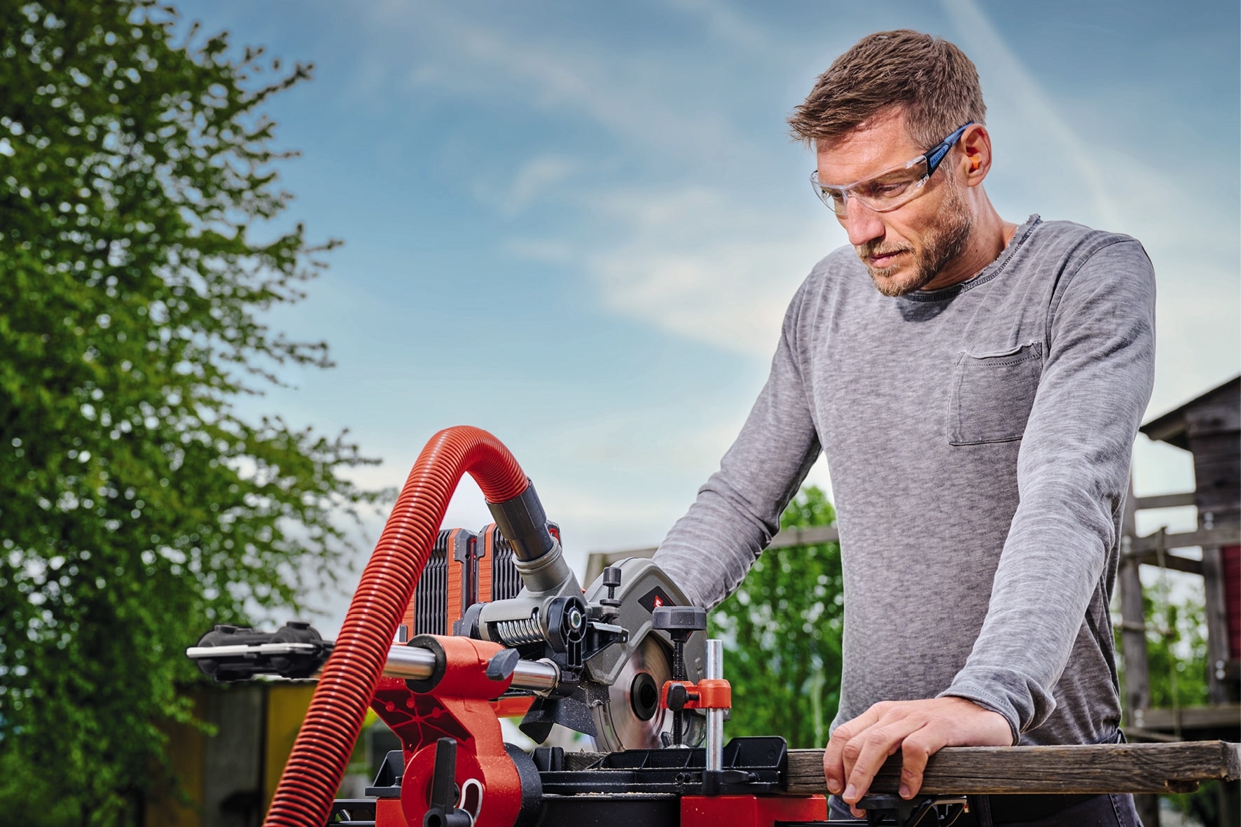 Einhell Akku-Zug-Kapp-Gehrungssäge »TE-SM 36/8 L Li-Solo«, für kabellose Sägearbeiten, ohne Akku