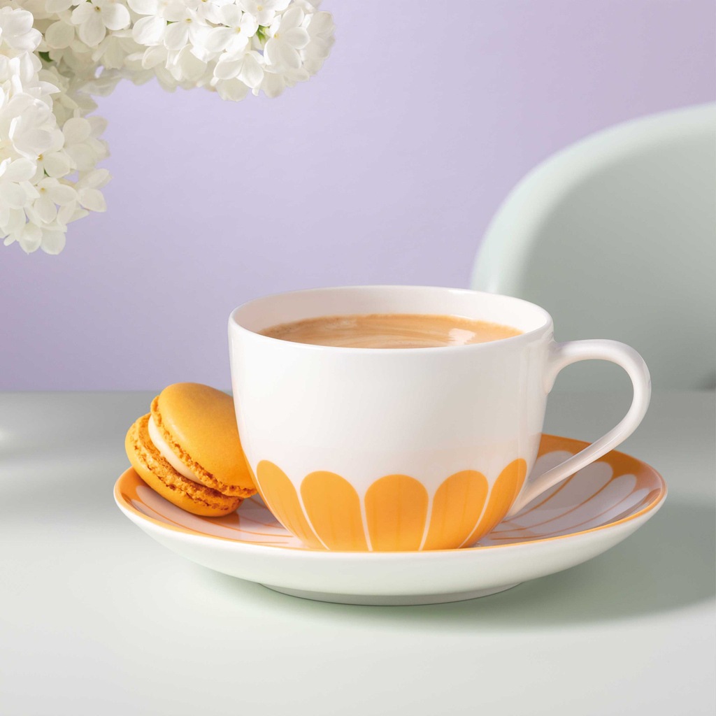 Villeroy & Boch Tasse "Kaffeetassen mit Untertassen Fleur Couleur 160 ml 6e günstig online kaufen