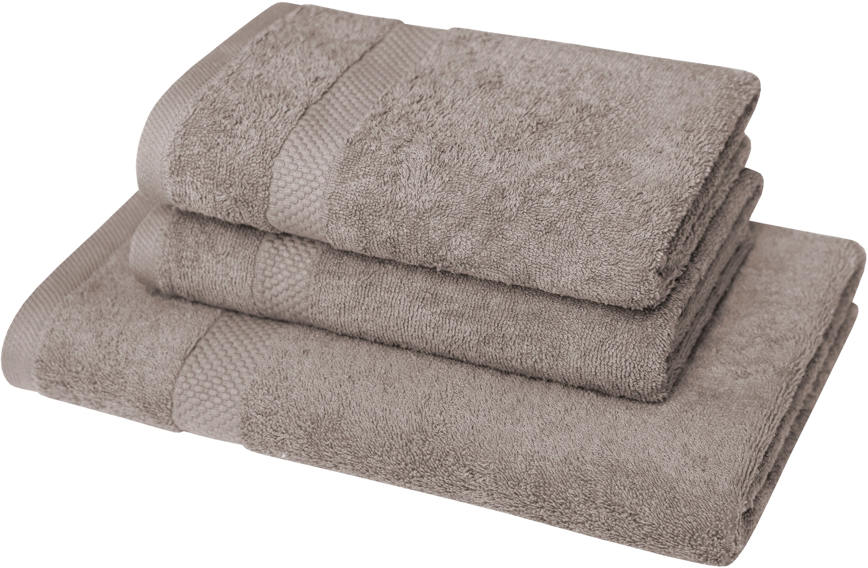 Dyckhoff Handtuch Set "Planet" Set 3 Stk. Walkfrottier 2 Handtücher (50x100cm), 1 Duschtuch (70x140cm)