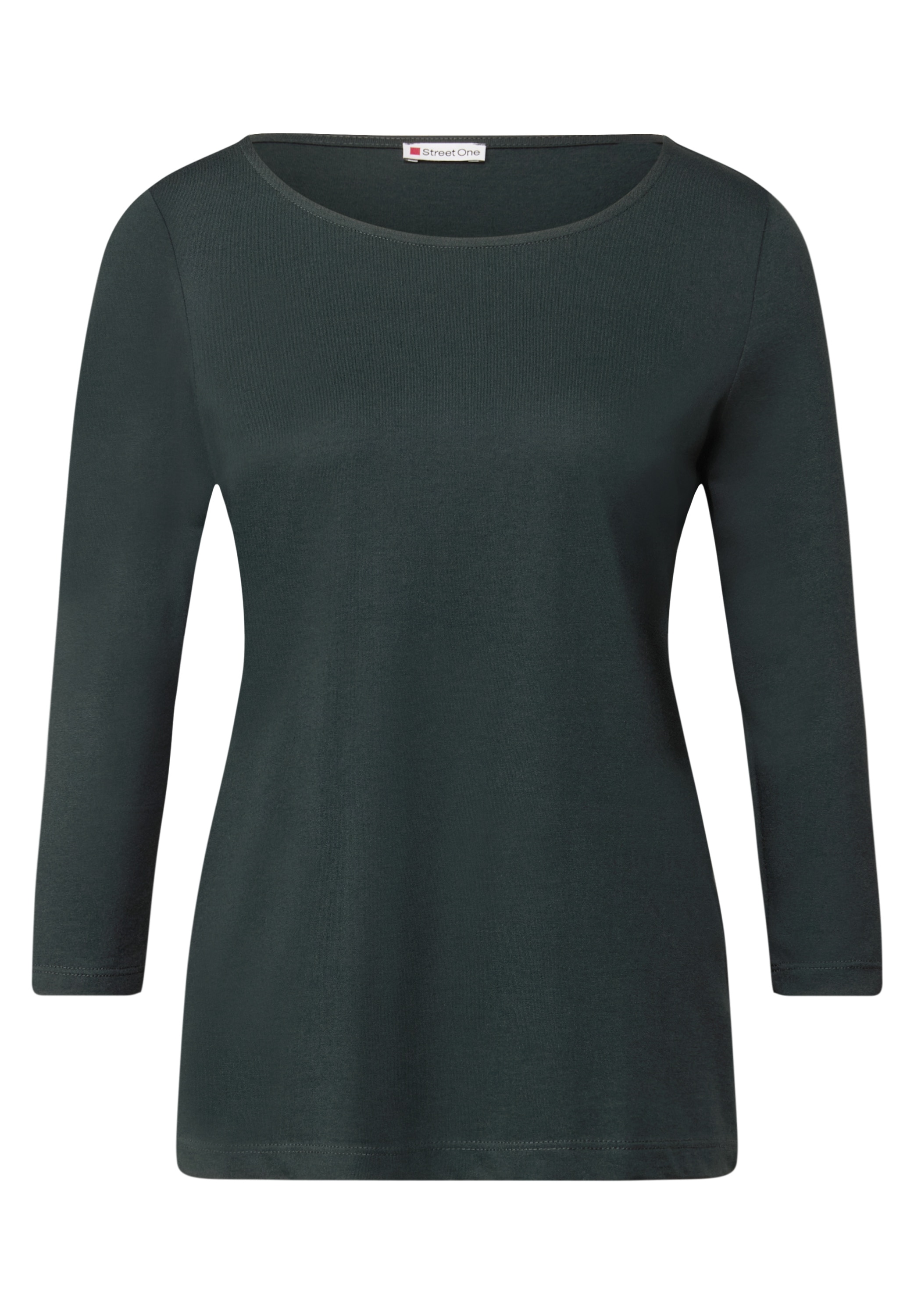 STREET ONE Langarmshirt, aus Baumwolle mit Stretchante
