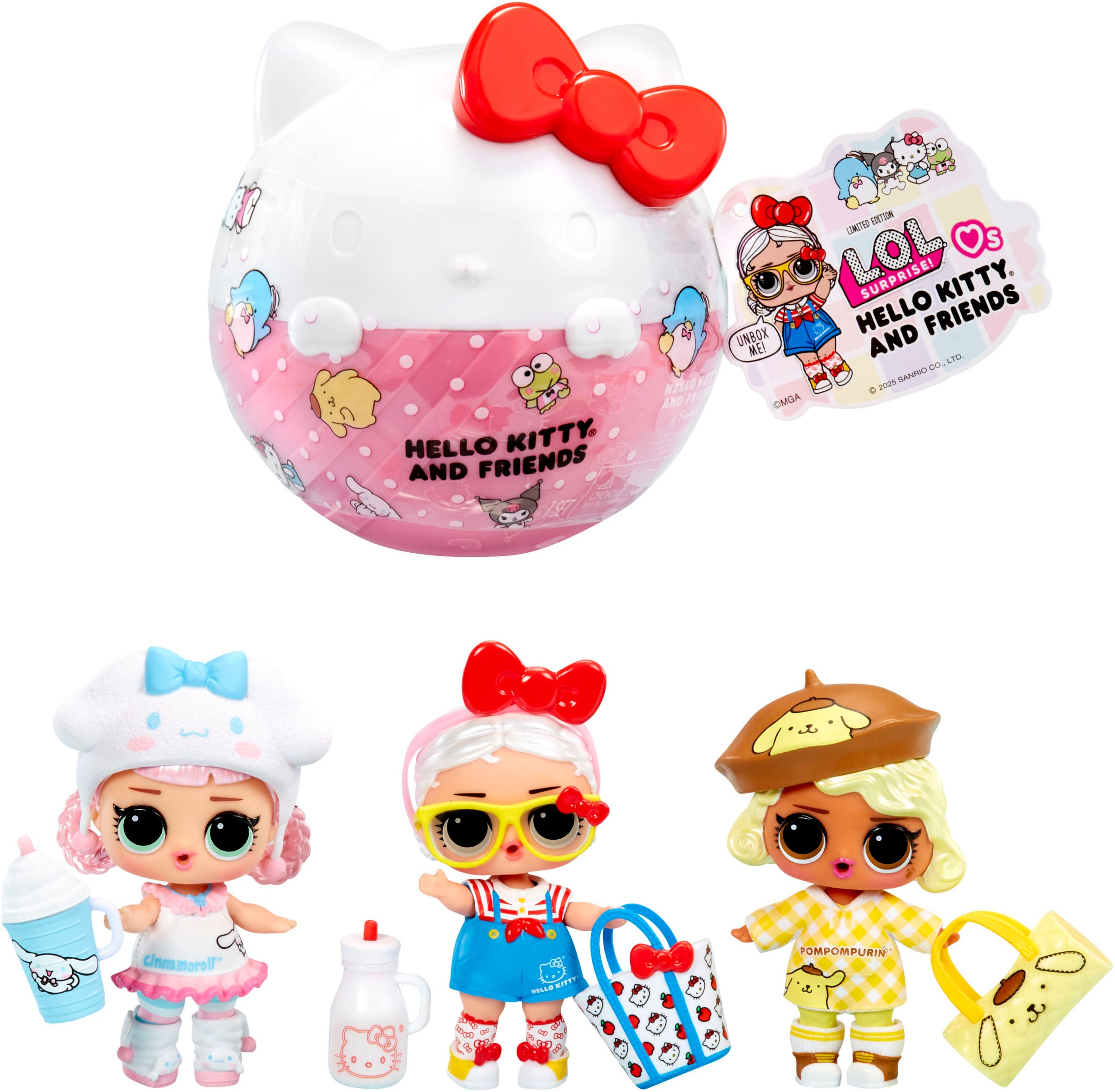 L.O.L. SURPRISE! Anziehpuppe »L.O.L. Surprise Loves Hello Kitty & Friends Tots Core Characters«, sortierte Lieferung