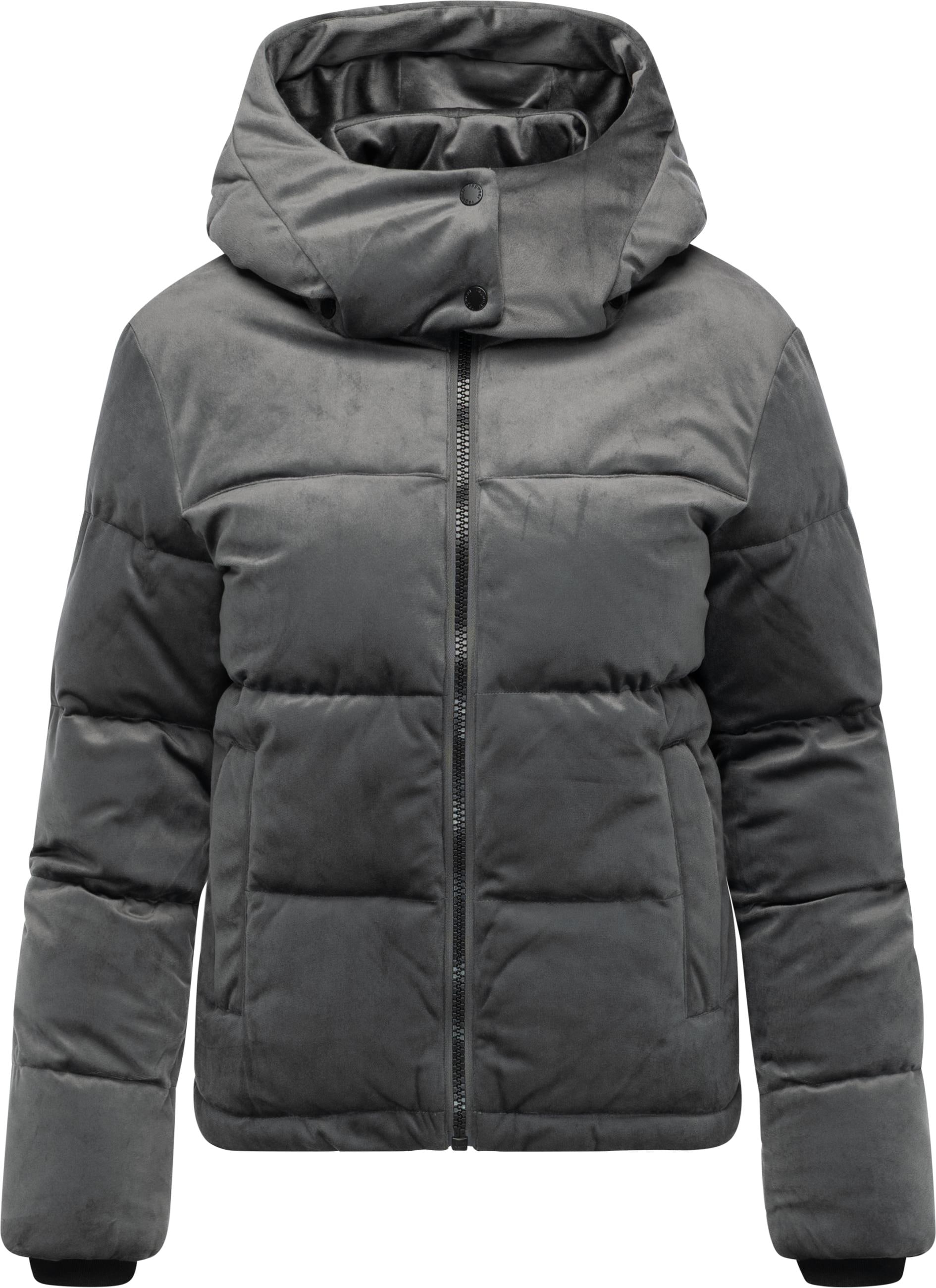 Ragwear Steppjacke "Roobie Velvet YOUMODO" mit Kapuze Gesteppte Teddyjacke in Samtoptik mit Kapuze