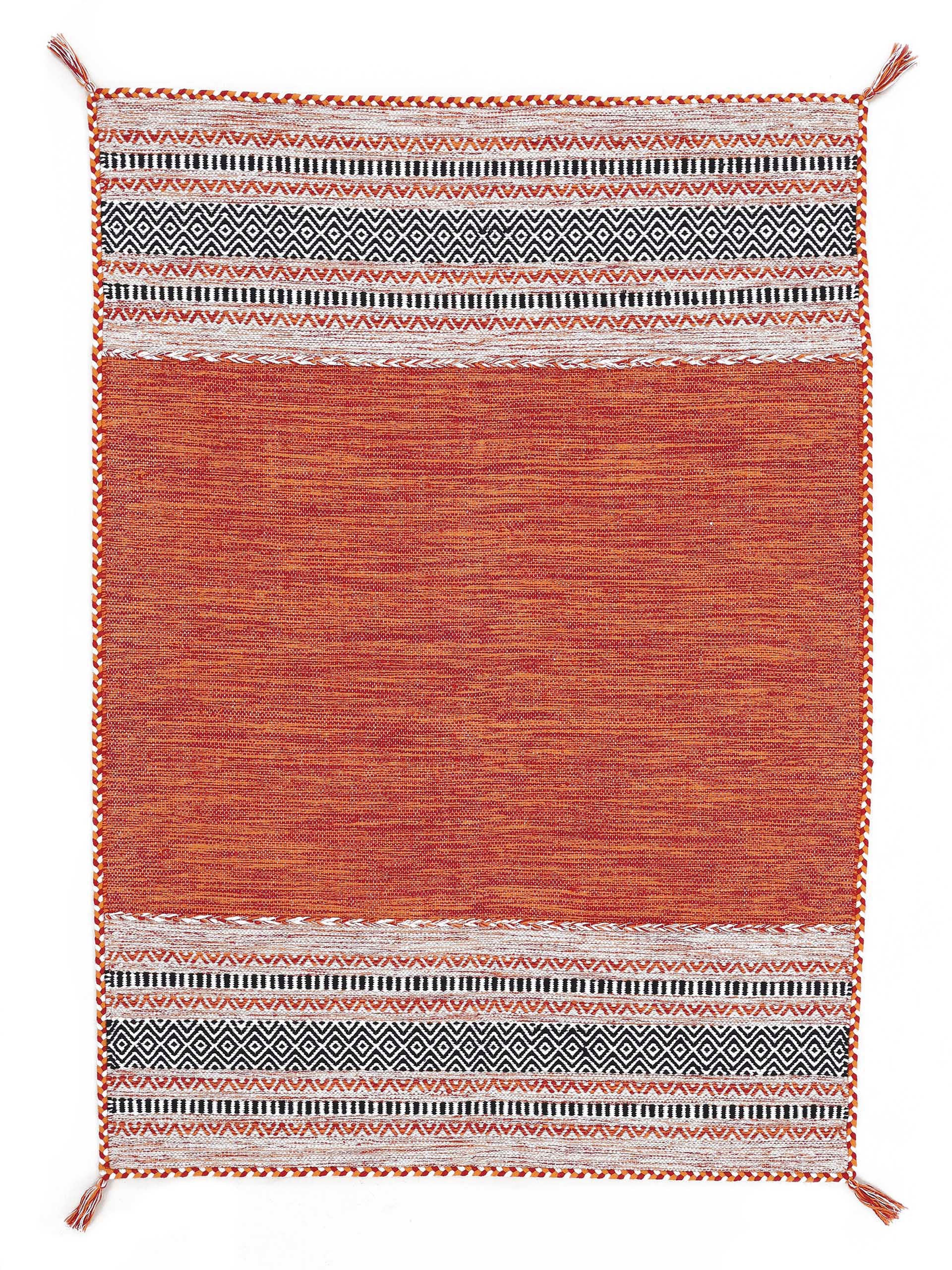 carpetfine Teppich »Kelim Azizi«, rechteckig, Baumwolle, | BAUR mit Fransen, Wendeteppich Wohnzimmer