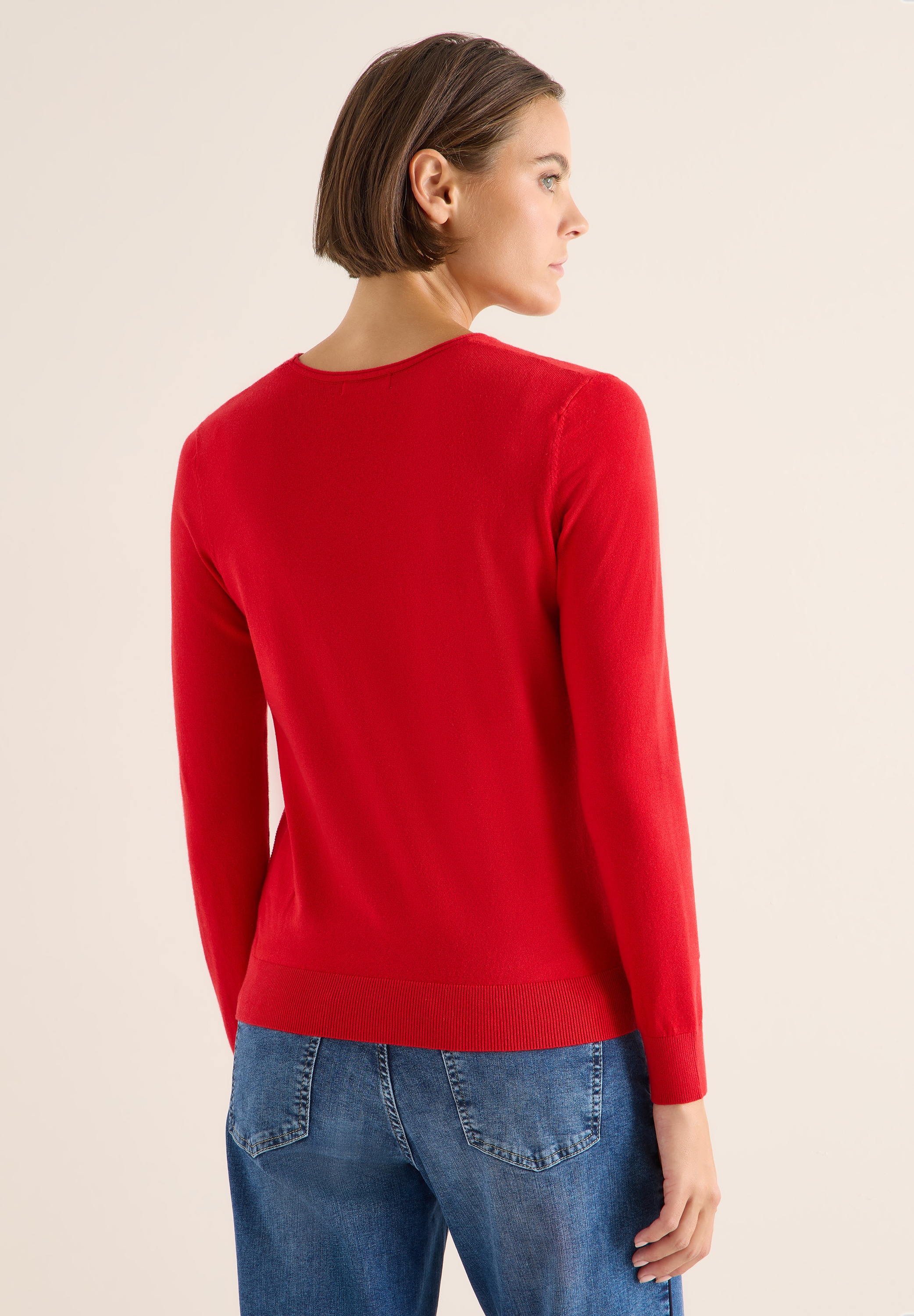 Cecil Strickpullover, mit Materialmix