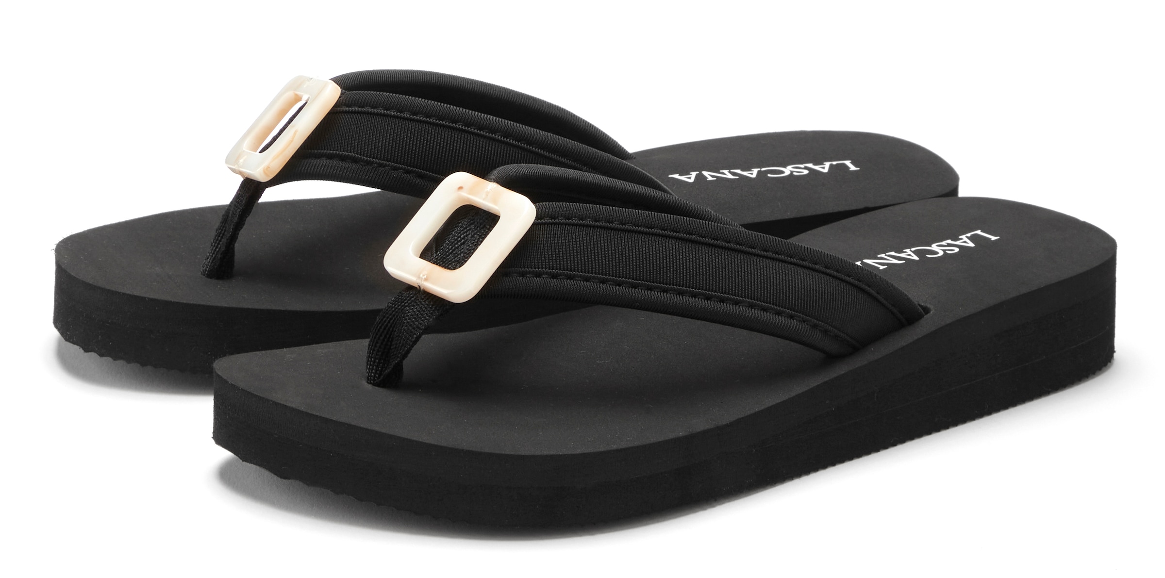 LASCANA "Sandale, Badeschuh, Pantolette, Badelatsche, Flip Flop" Zehentrenn günstig online kaufen