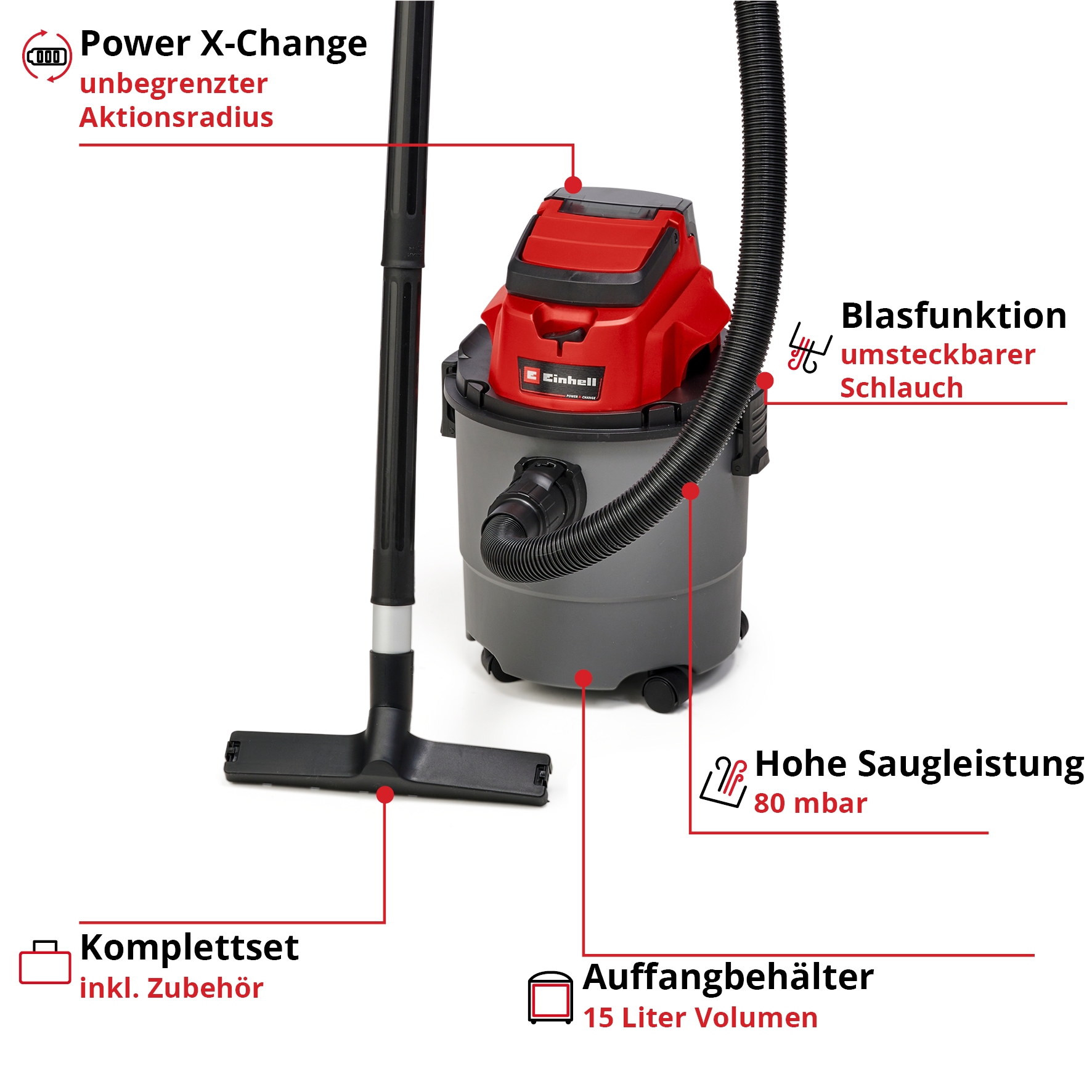 Einhell Nass-Trocken-Sauger »TC-VC 18/15 Li-Solo«