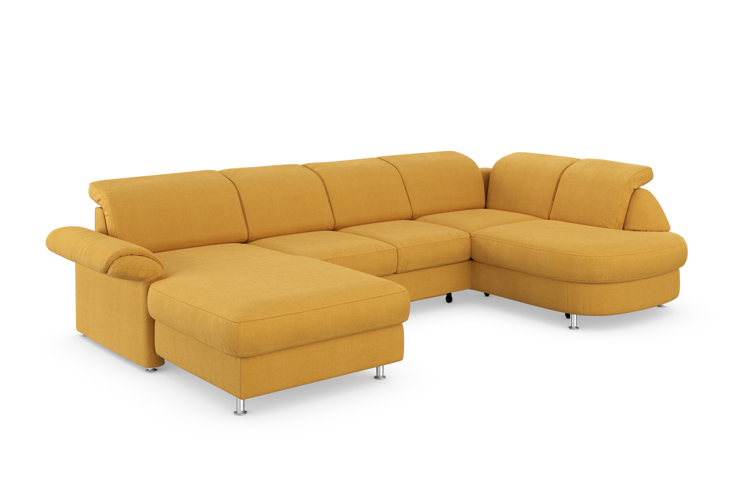 sit&more Wohnlandschaft »Apulia U-Form«, wahlweise Bettfunktion, Bettkasten und Kopf- und Armteilverstellung