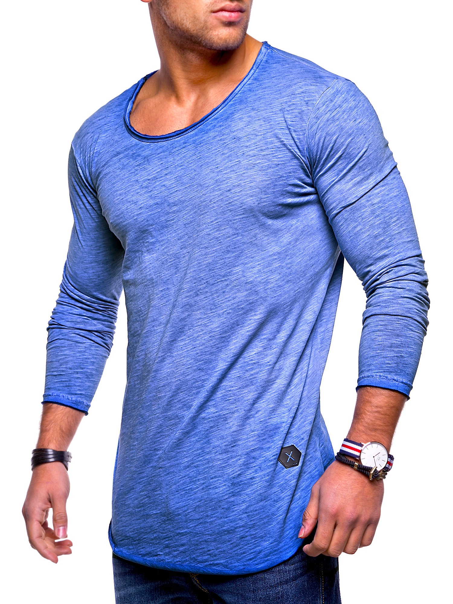 behype 1100000002199 "Dust L/S" mit weitem Halsausschnitt
