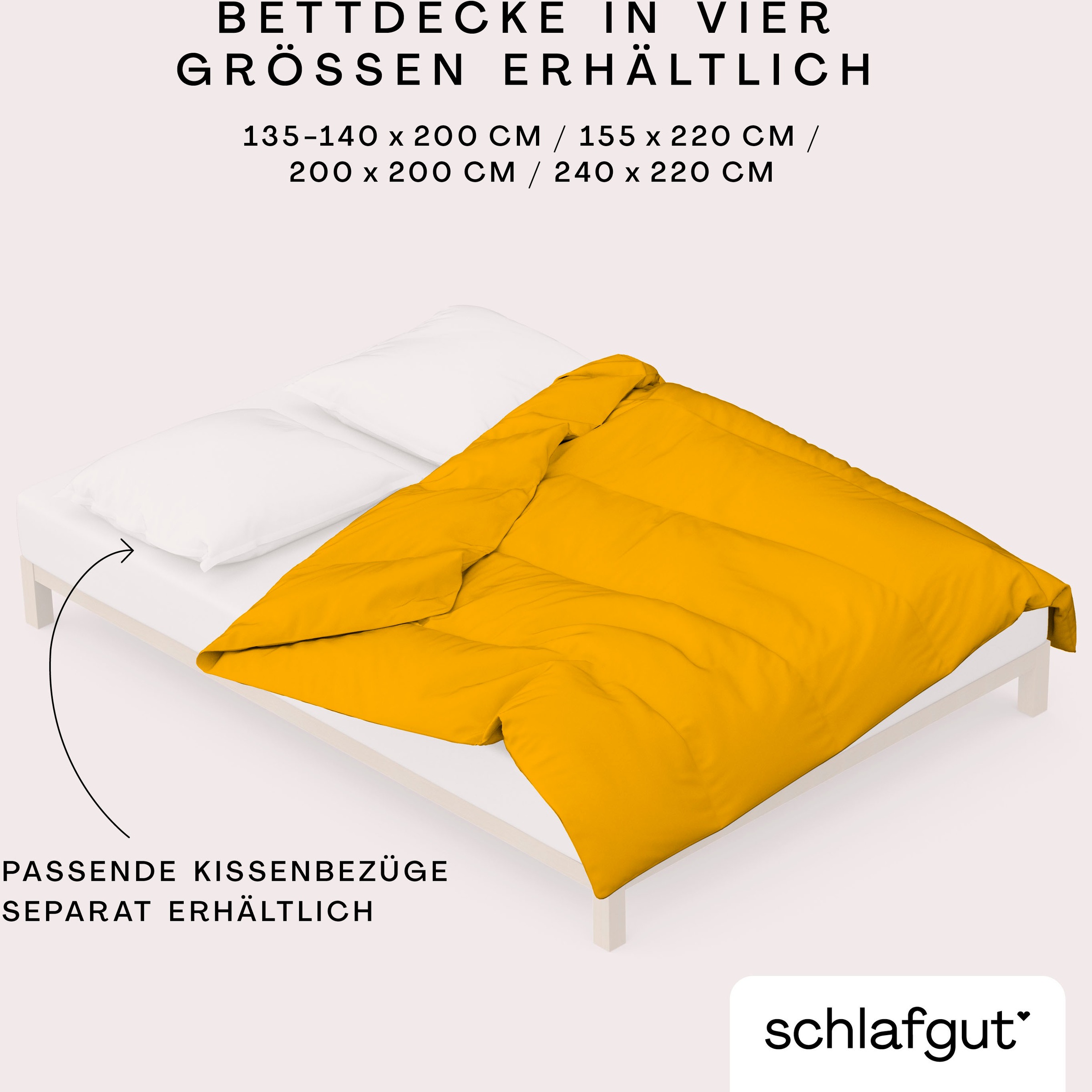 Schlafgut Bettbezug »Woven Satin«, (1 St.), besonders dicht gewebt, Mix & Match: passender Kissenbezug erhältlich