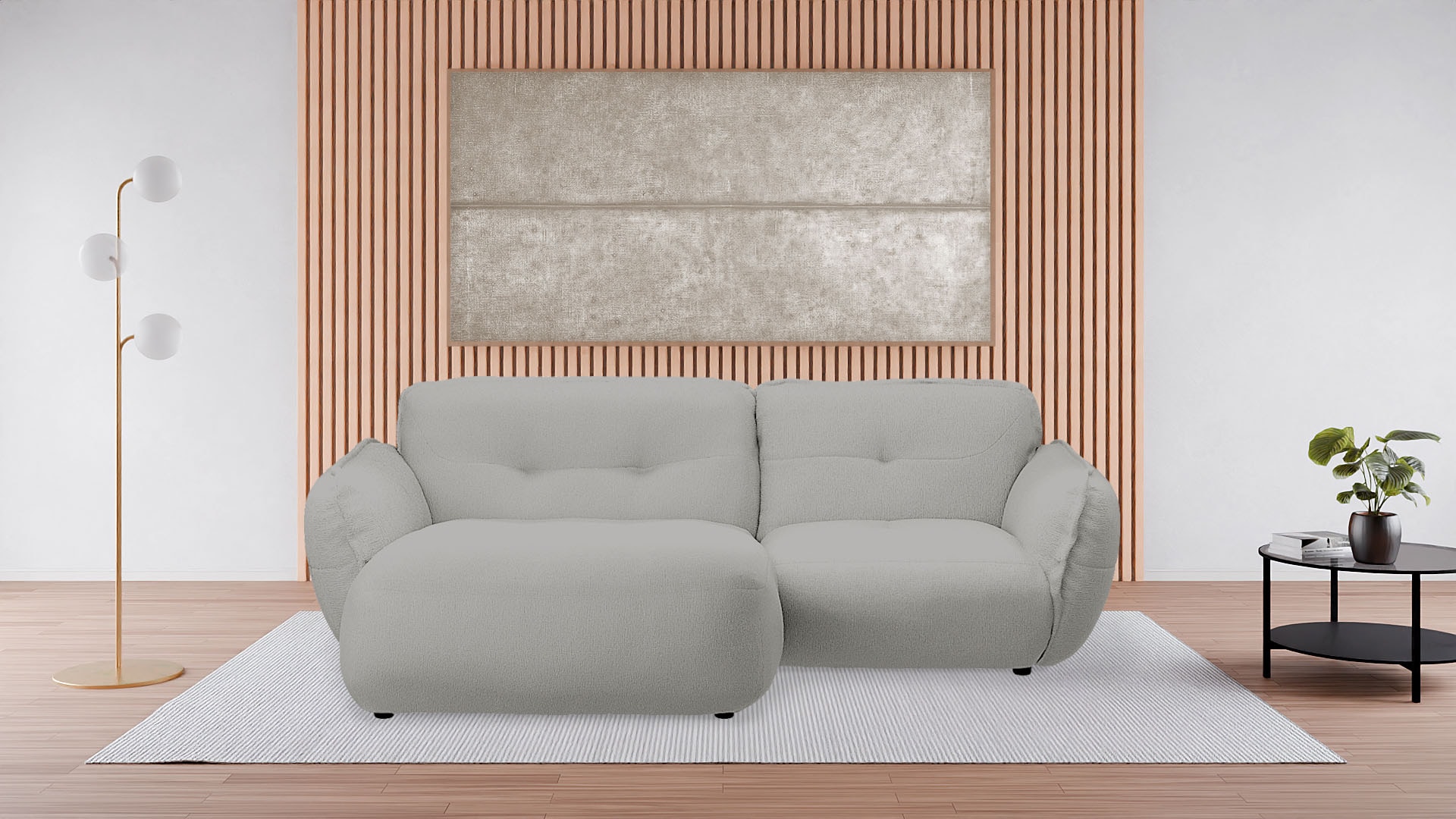 BETYPE Ecksofa "Be Fluffy" Softes Sitzgefühl, moderne Kedernaht, hochwertig günstig online kaufen